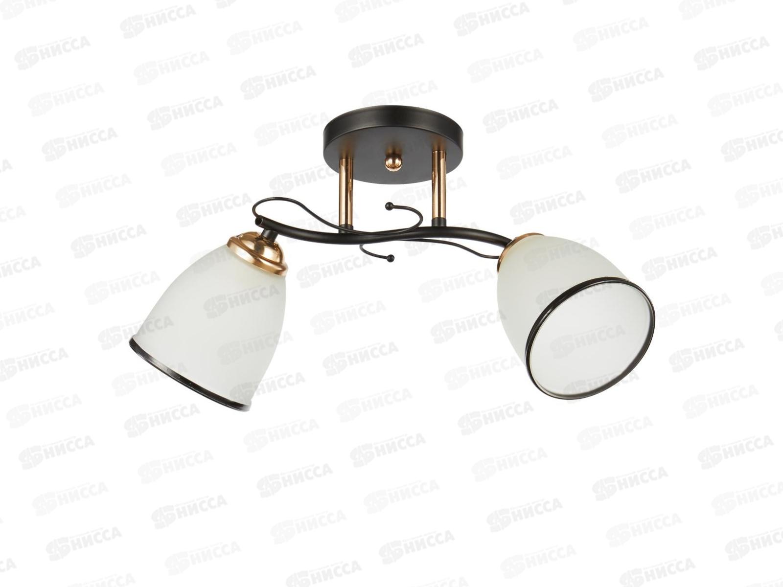 Люстра Классика 2-рожковая  20138/2BK+FGD WT+BK не ориг.плафоны