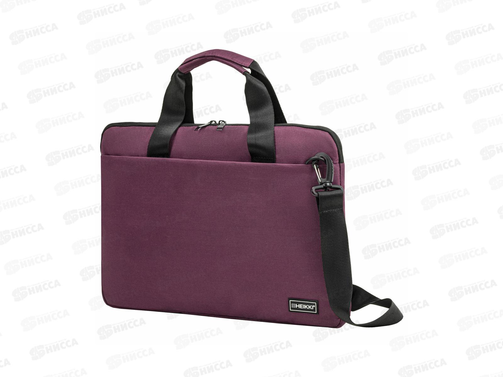 Сумка портфель ХЕЙКИ с отд д/ноутбука 28*39*3см бордовая 272596