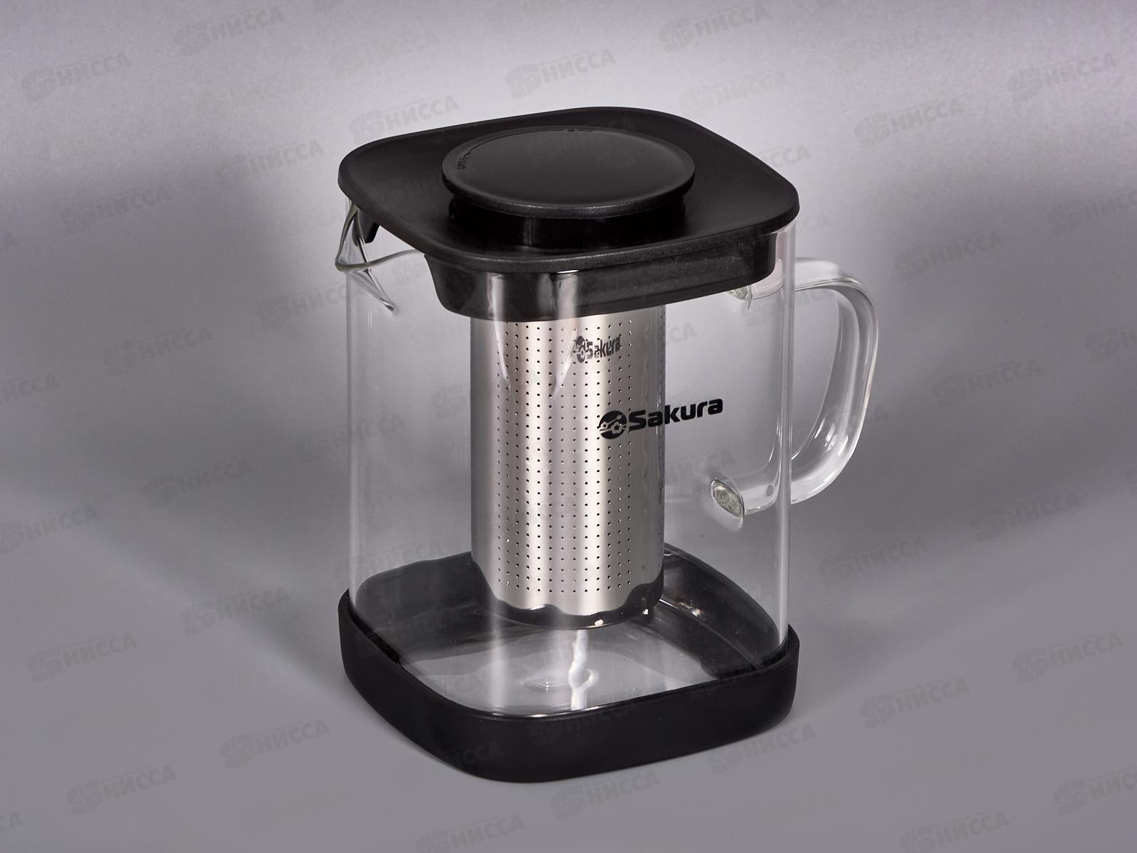 Чайник заварочный SA-ТP01-1000 1,0л боросиликатное