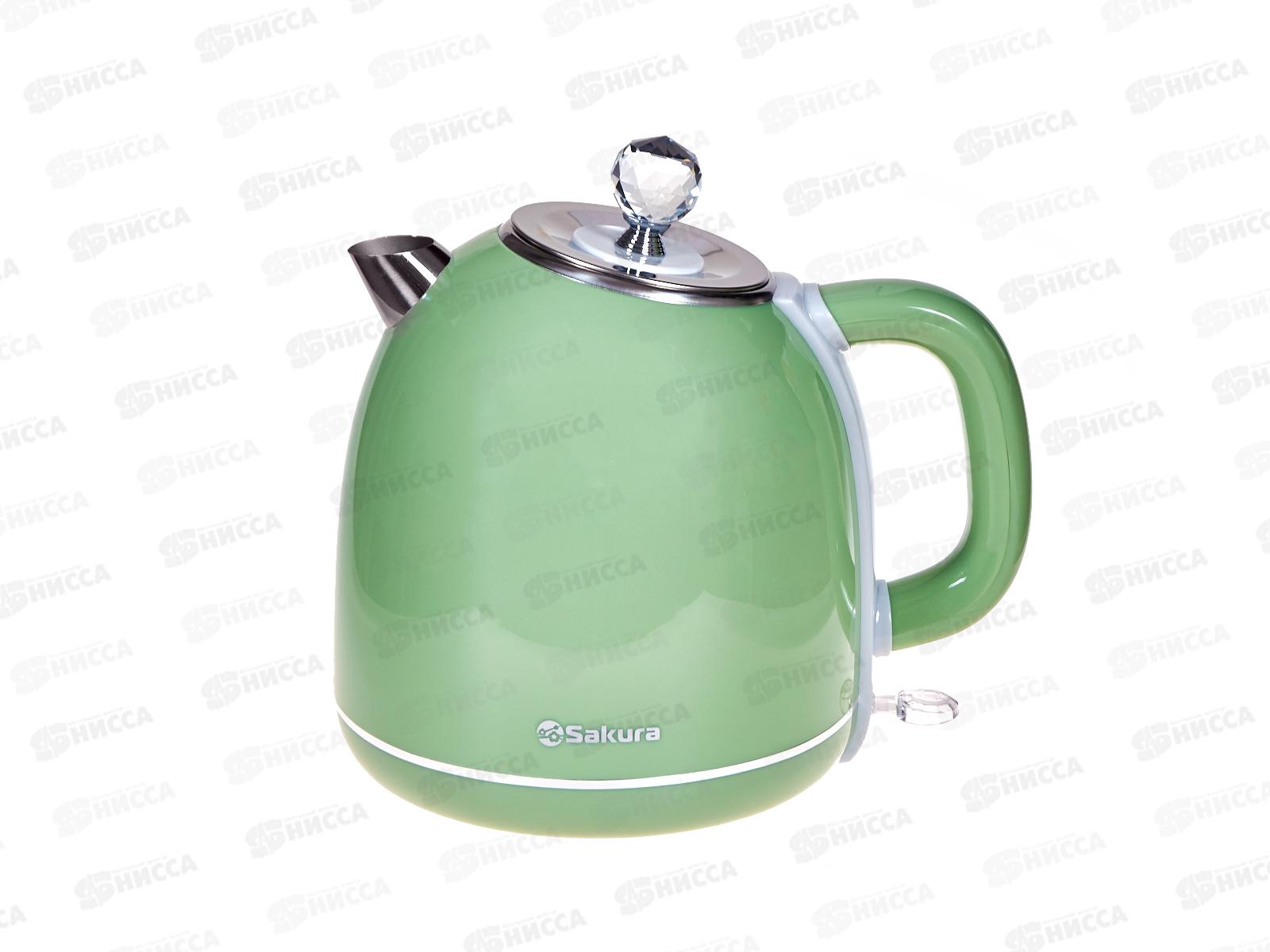 Чайник электр. SA-2187GR 1,7л Зелено-серый