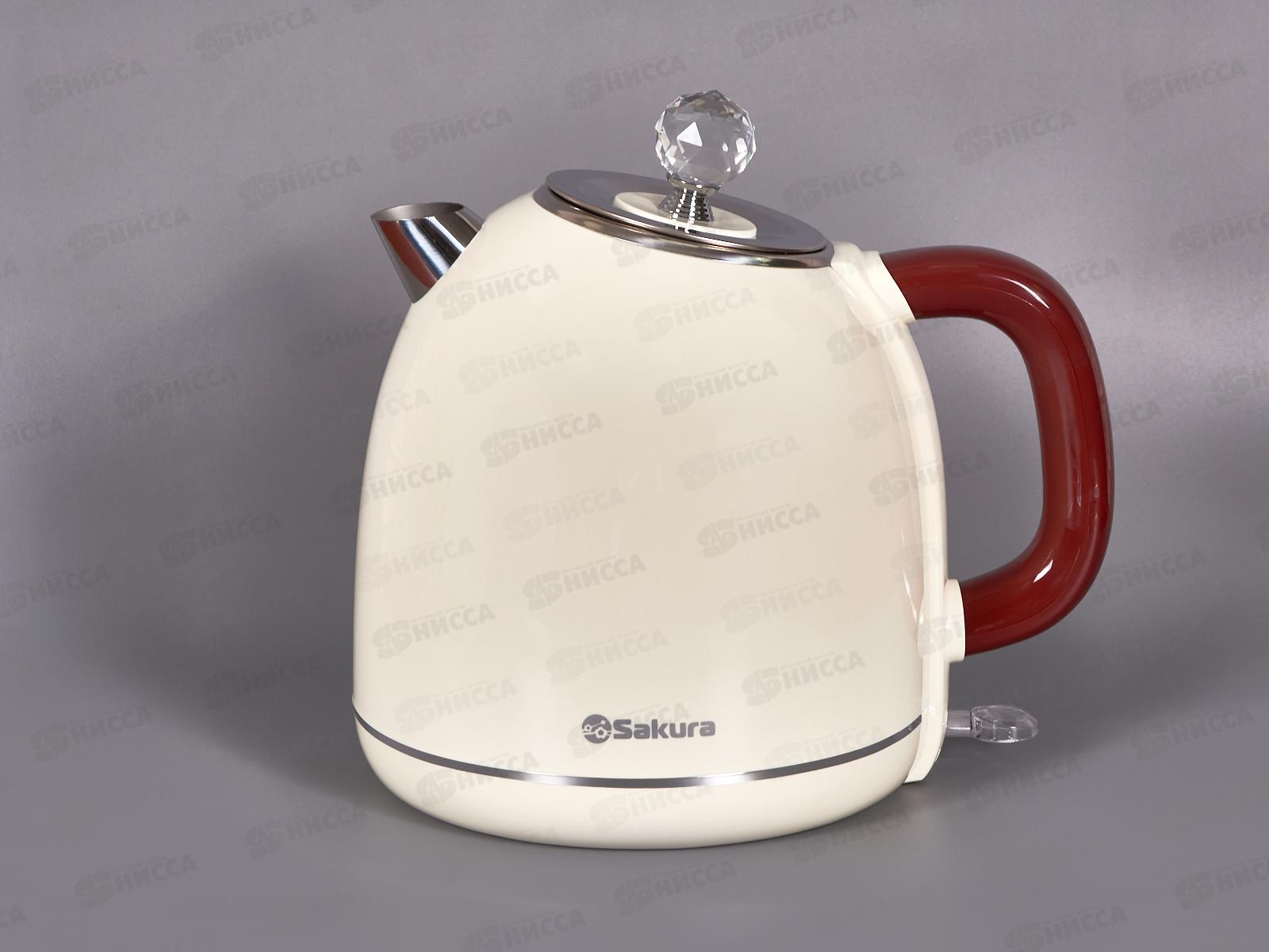 Чайник электр. SA-2187WBR 1,7л Бело-коричневый