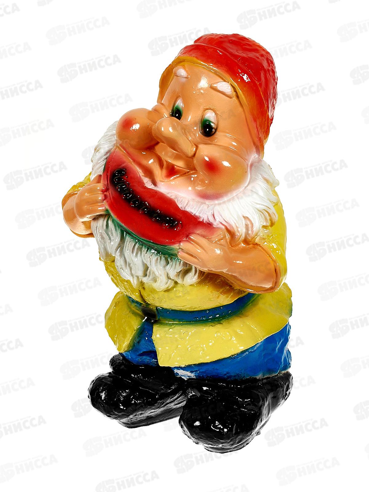 Фигура садовая из гипса &quotГном с арбузом&quot (370*230мм) арт.236