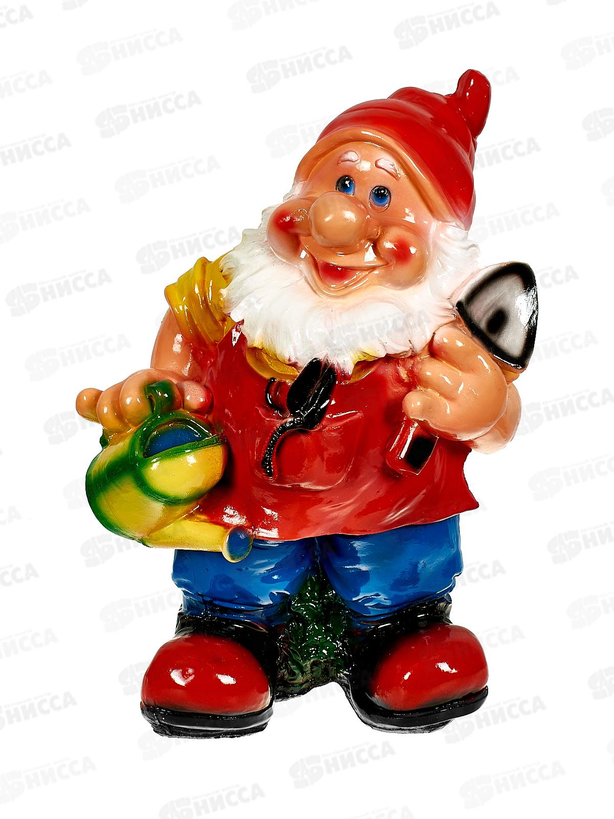 Фигура садовая из гипса "Гном с лейкой" (410*270мм) арт.8