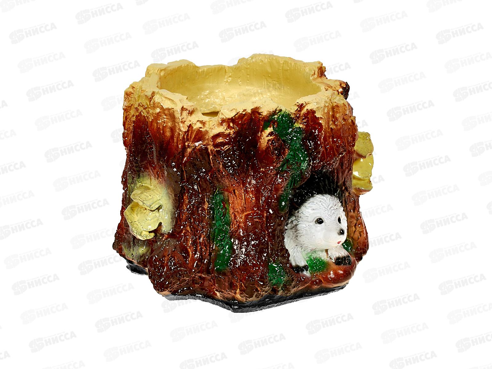 Кашпо &quotЕж на пне&quot маленькое (190*260мм) арт.68