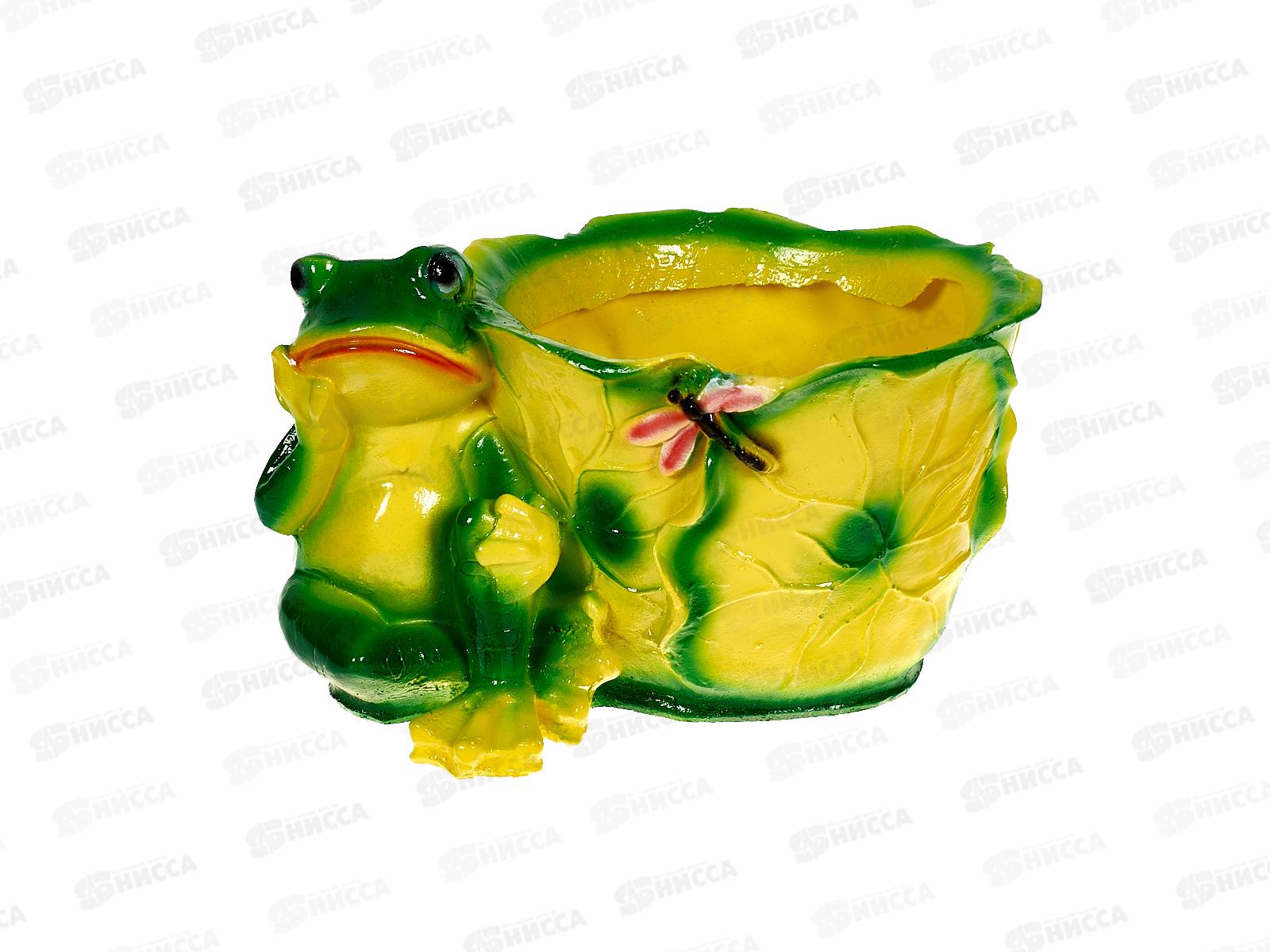 Кашпо "Лягушка со стрекозой" (120*200мм) арт.24