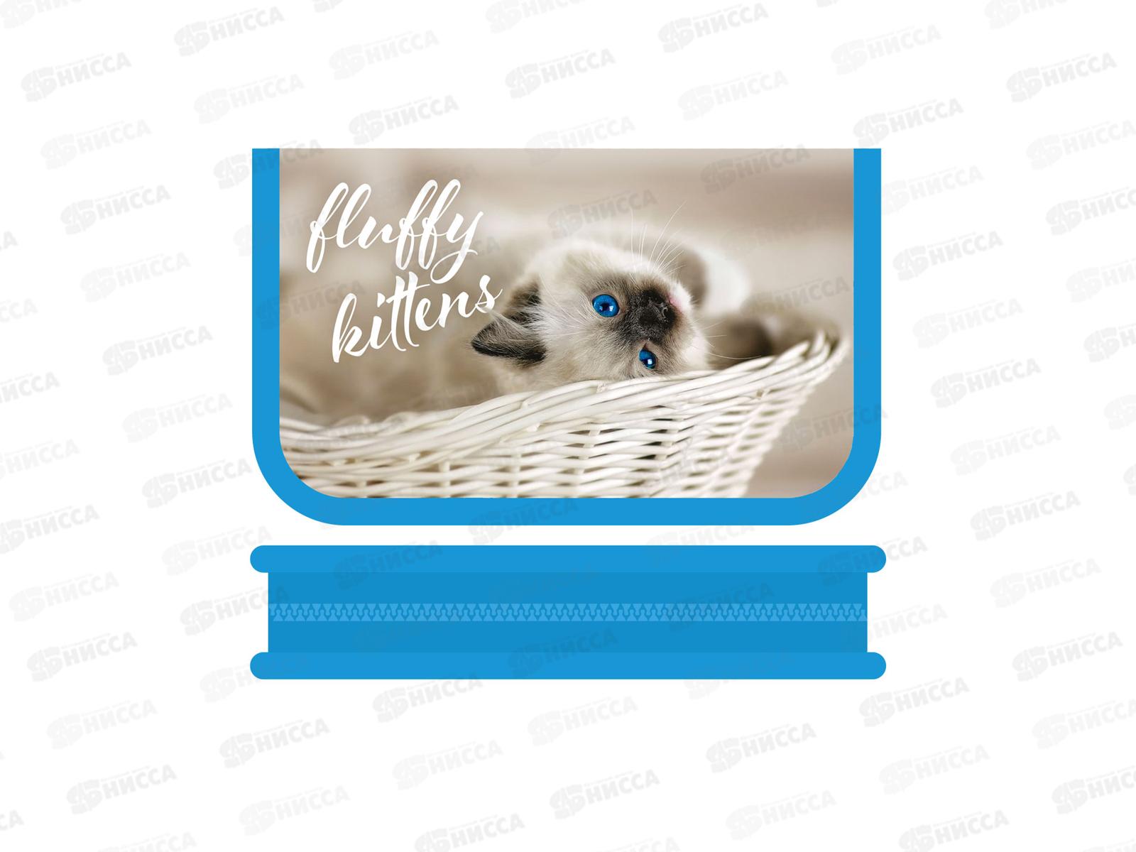 Пенал ПЧЕЛКА 1отд., Голубоглазый котенок 2023 190*115 ПО-04 *35