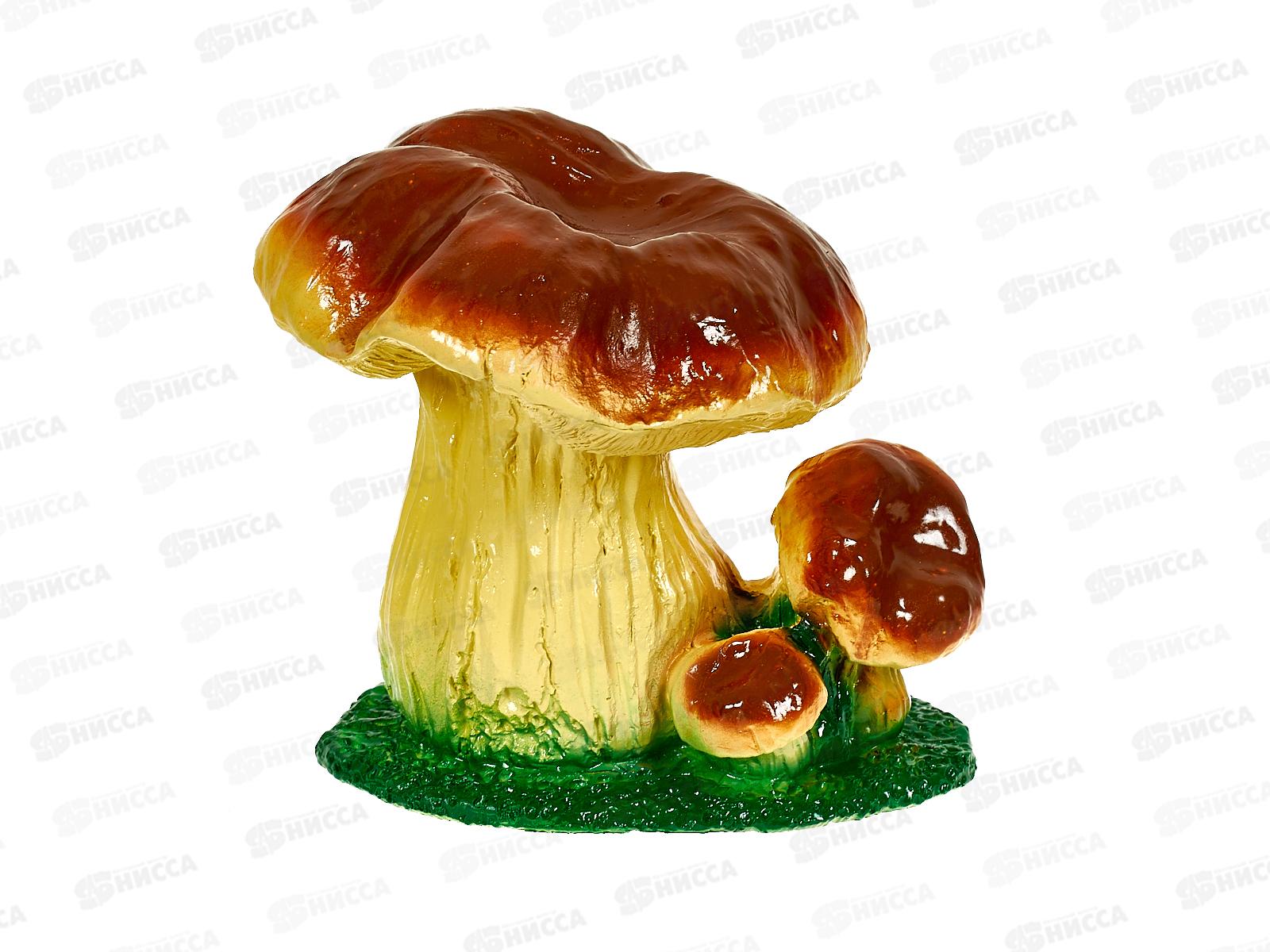 Фигура садовая из гипса &quotРыжик тройной на траве&quot (180*210мм) арт.448