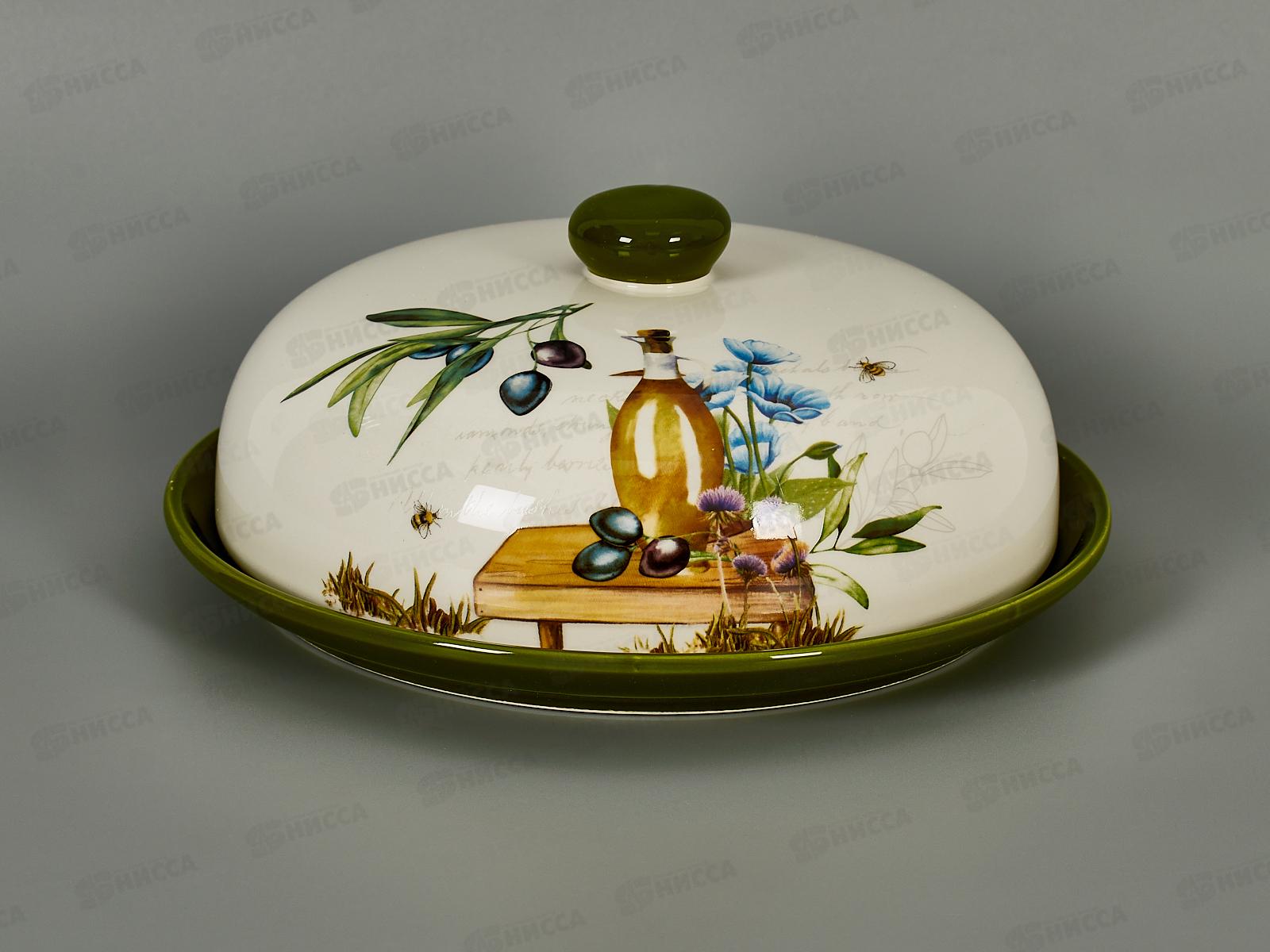 Блюдо для блинов с крышкой HC604R-B21Olives 23см п/уп 202403