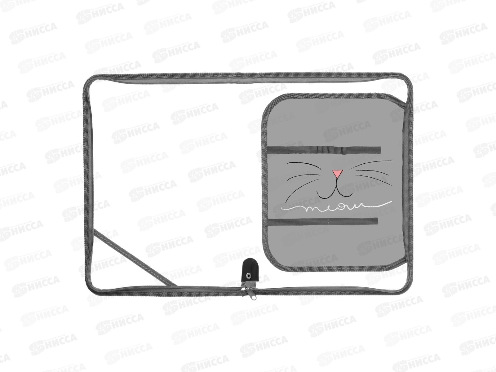 Папка д/труда ПЧЕЛКА А4 молн.вокруг Meow 2025, ПТР-1 *50