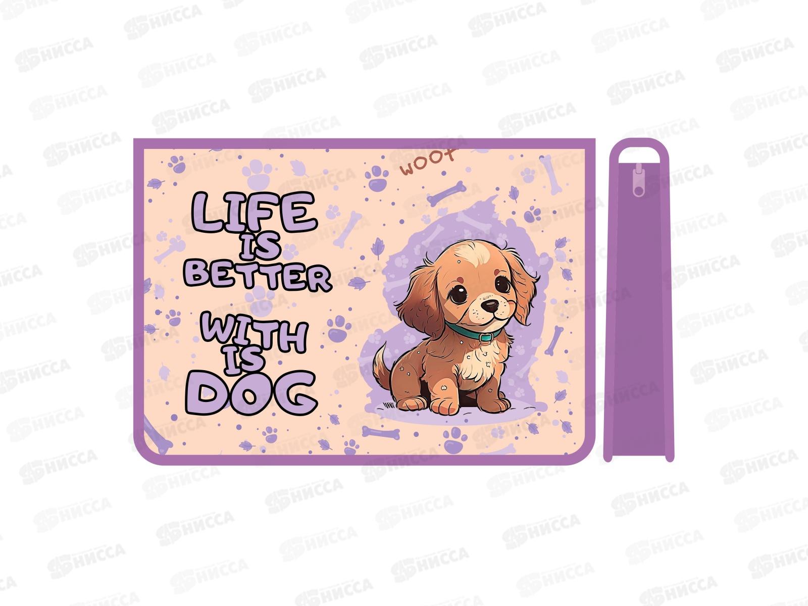 Папка д/труда ПЧЕЛКА А4 молн.верх.диз. Щенок Чарли 2024 ПТР-22 *40