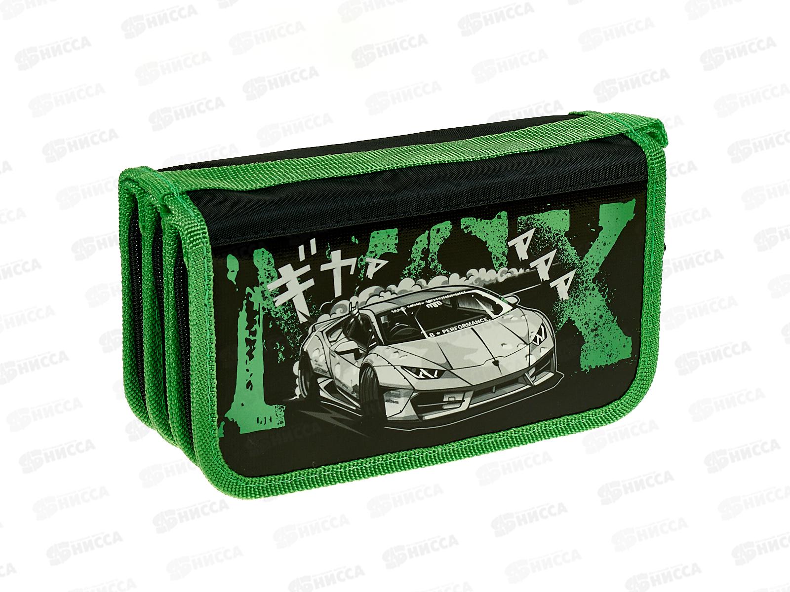 Пенал ПЧЕЛКА 3отд., Серая машина 2024 190*105, ПО-11 *15