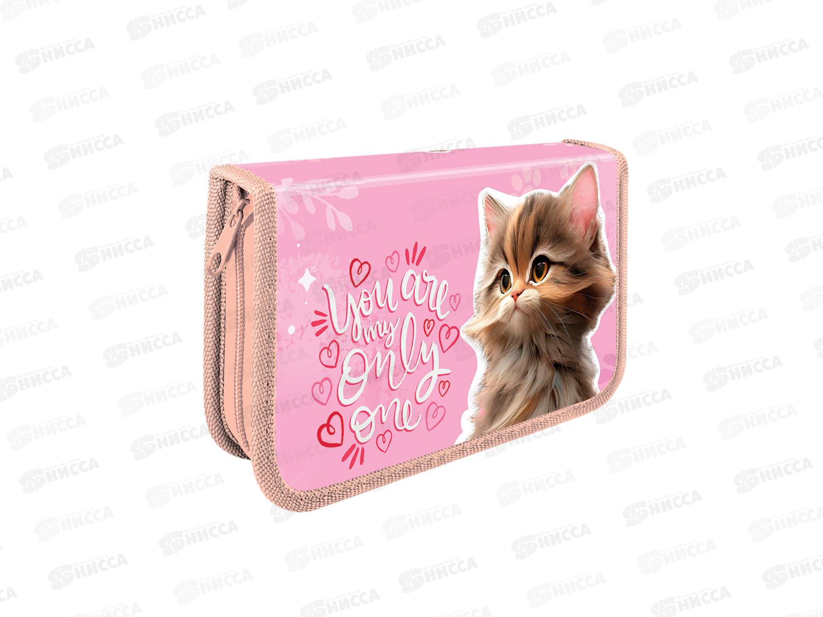 Пенал ПЧЕЛКА 1отд., Soft Котенок Мяу 2024 190*115, ПО-021 *30