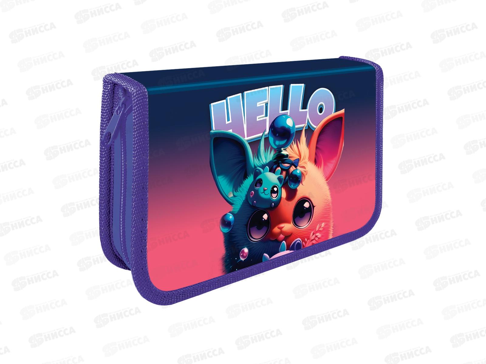 Пенал ПЧЕЛКА 1отд., Soft Ушастые монстрики 190*115, ПО-021 *30