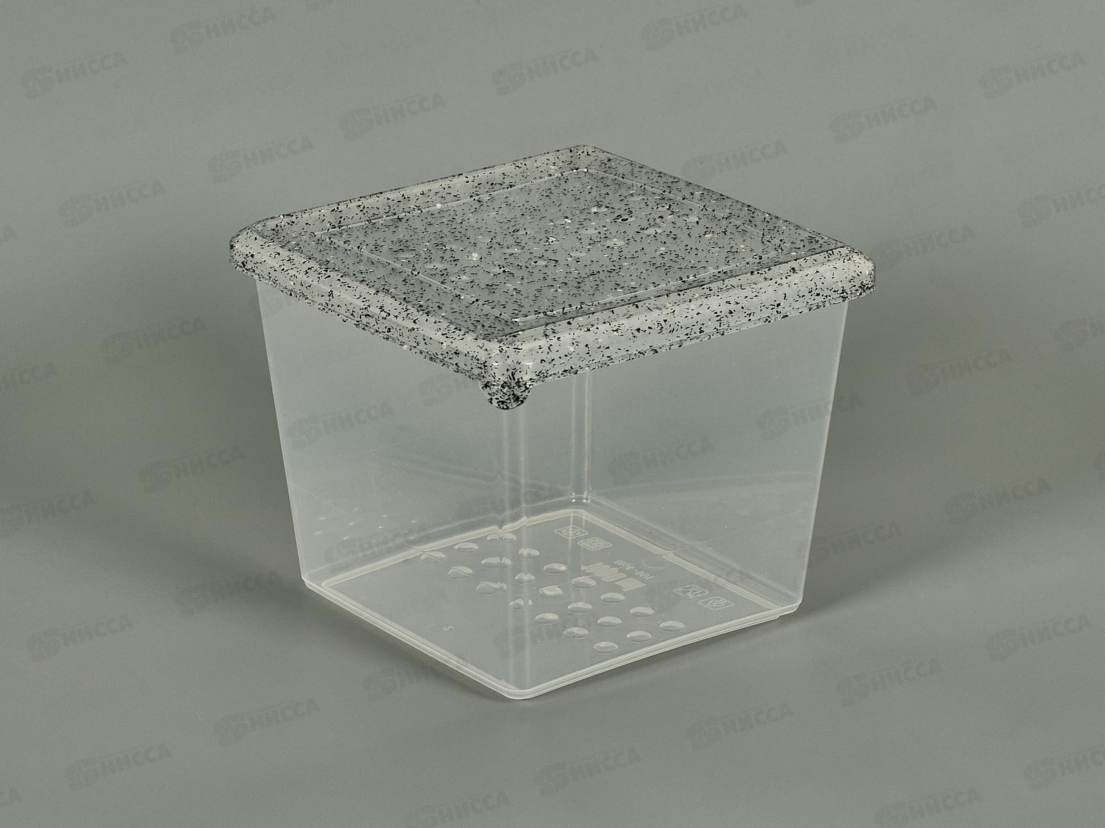 Контейнер д/прод. 1л квадр Гранит св-серый 223105121/02 *20