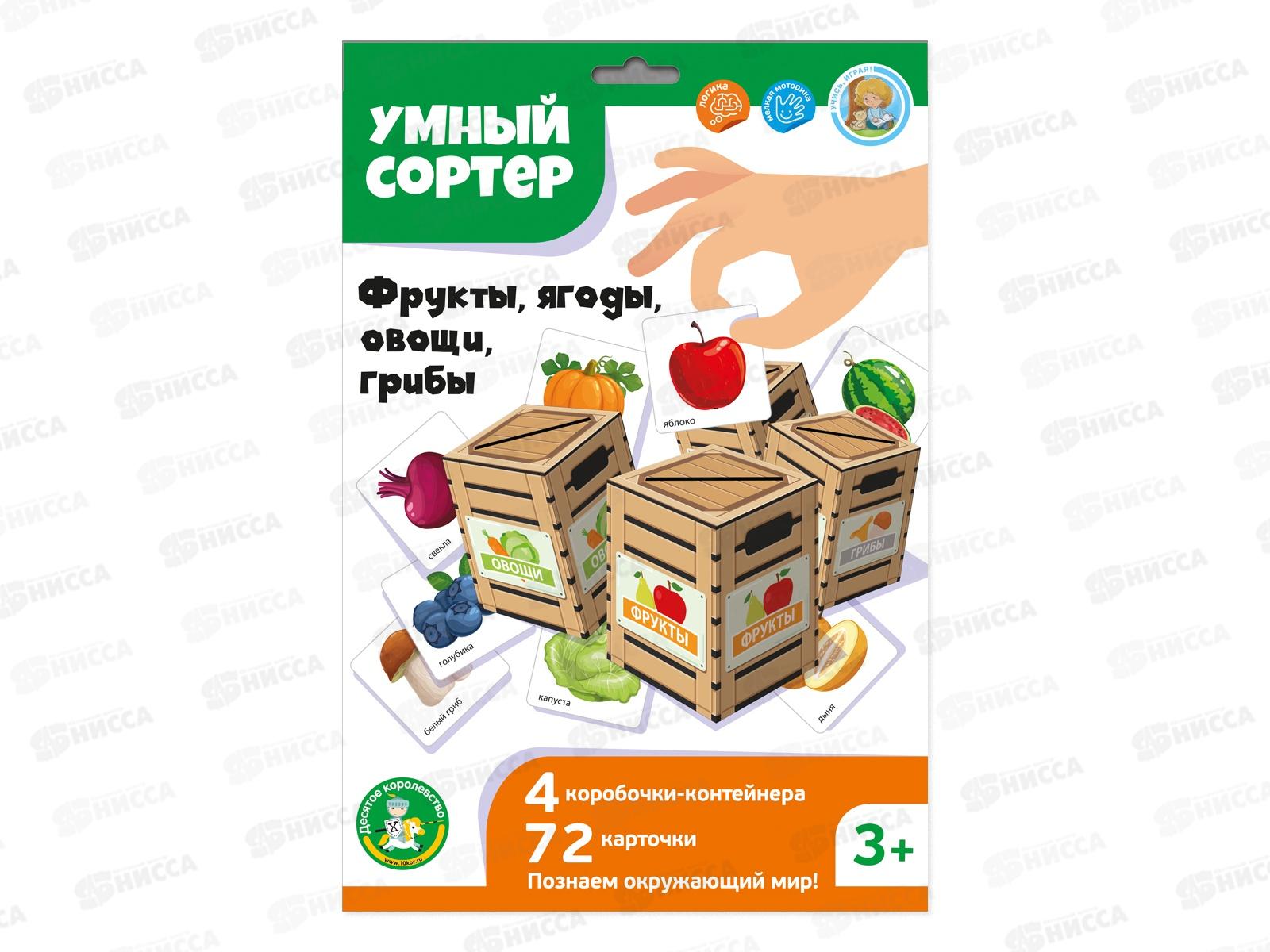 Игра развивающая Умный сортер &quotФрукты, ягоды, овощи, грибы&quot 04718