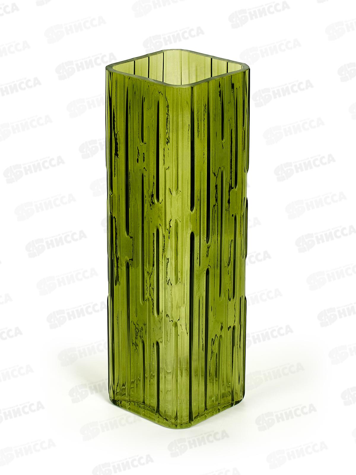 Ваза Квадро 1903-Н5 Олива 86мм*86мм h-255мм малая