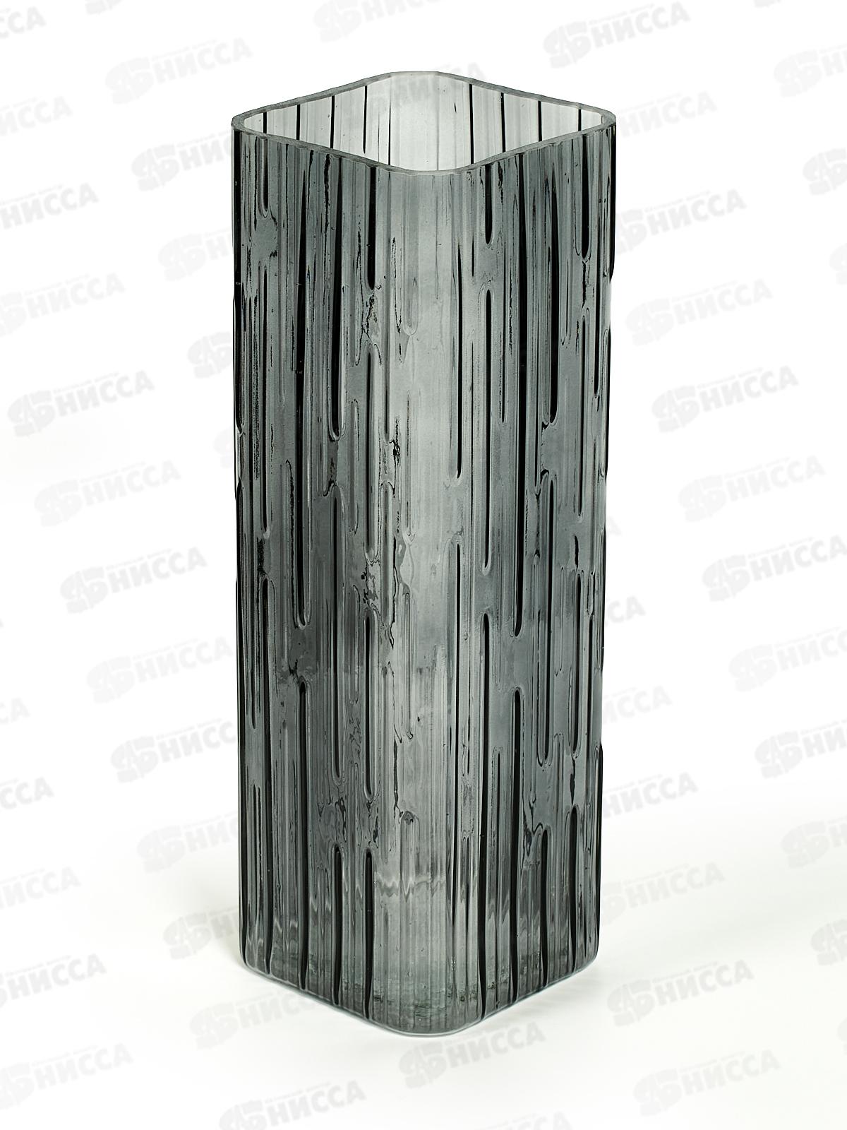 Ваза Квадро 1904-Н5 Графит 105мм*105мм h-300мм большая