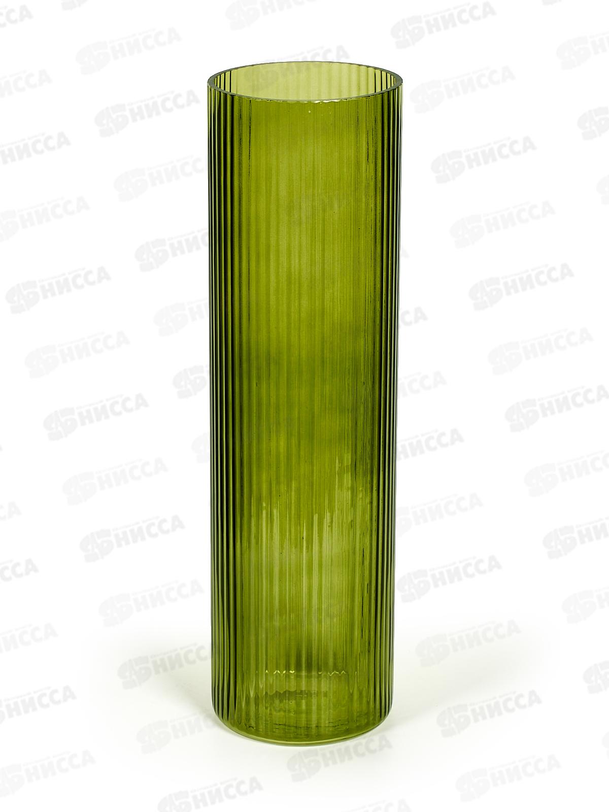 Ваза Инфинити 1907-Н5 Олива d-103мм h-350мм
