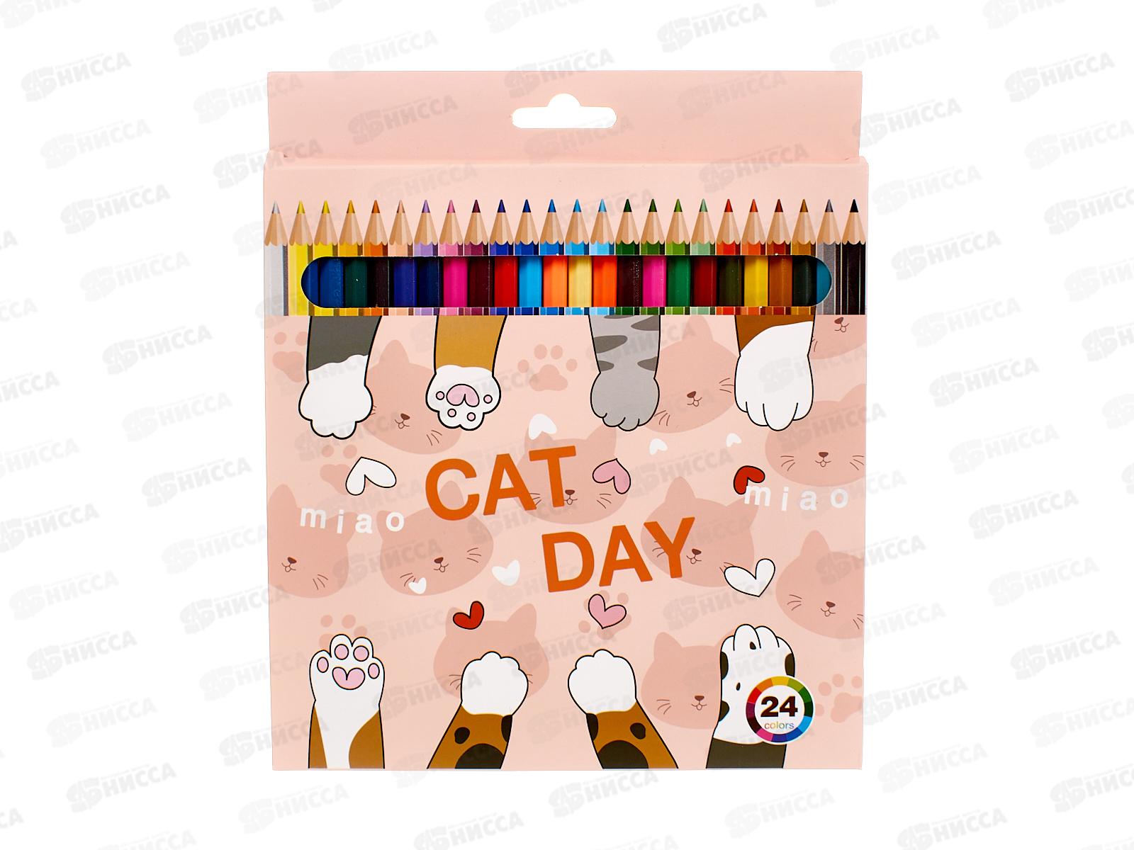 Карандаши 24цв BASIR Лапки, МС-7373-24 *6/120