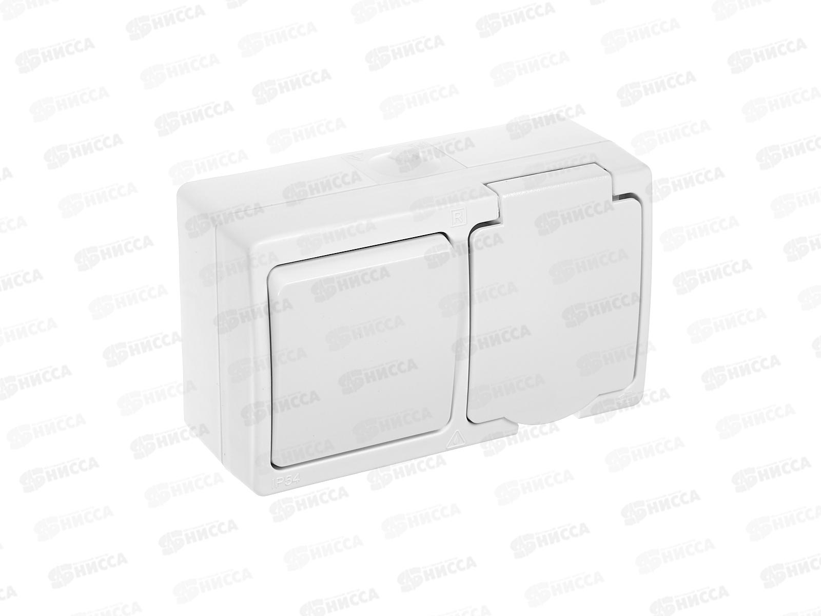 Блок Аллегро выкл. 1-кл+роз 1-мес.,с крыш,IP-54,с/з,з/ш,16А,5562968*10