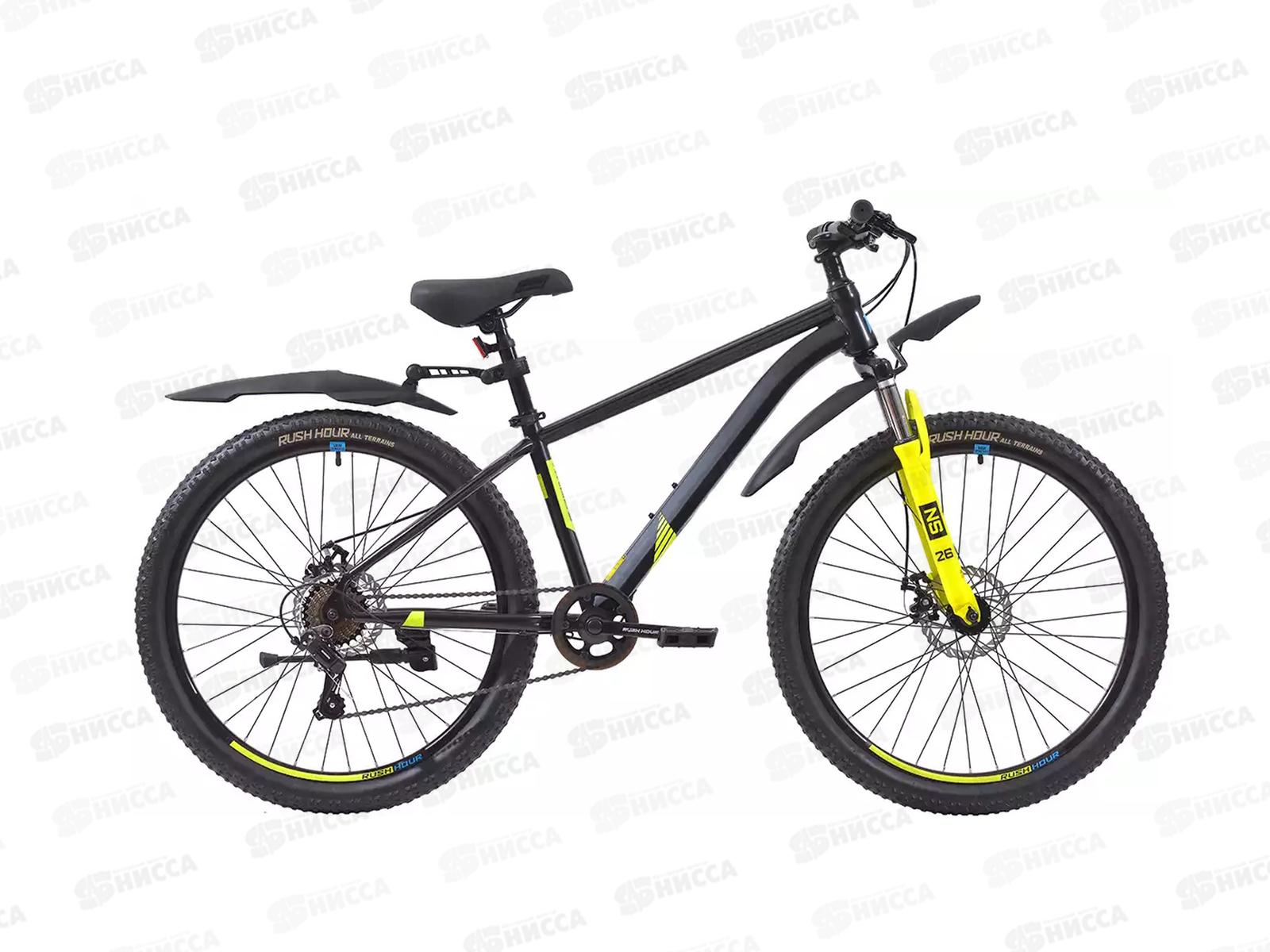 Велосипед 26&quot 7ск RUSH HOUR NX 605 DISC ST черный рама 14&quot, 377987