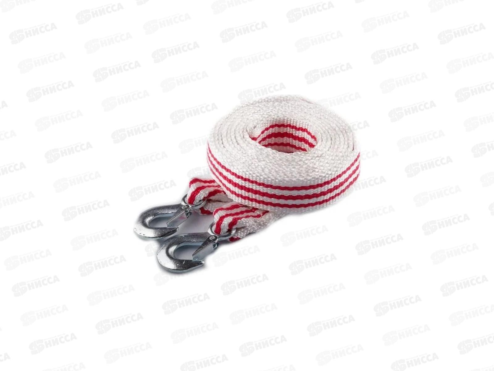 Трос ленточный №3  12т 5м 2 крюка, СИБШНУР*25