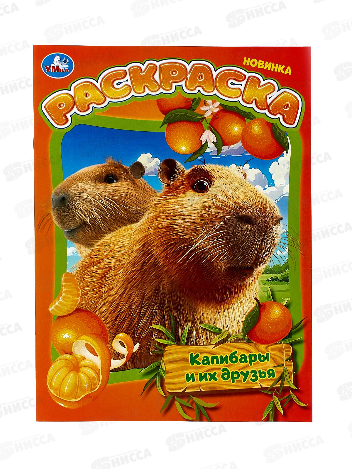 Раскраска &quotУМКА&quot 10317-2, Капибары и их друзья. 214х290мм 16стр. *50