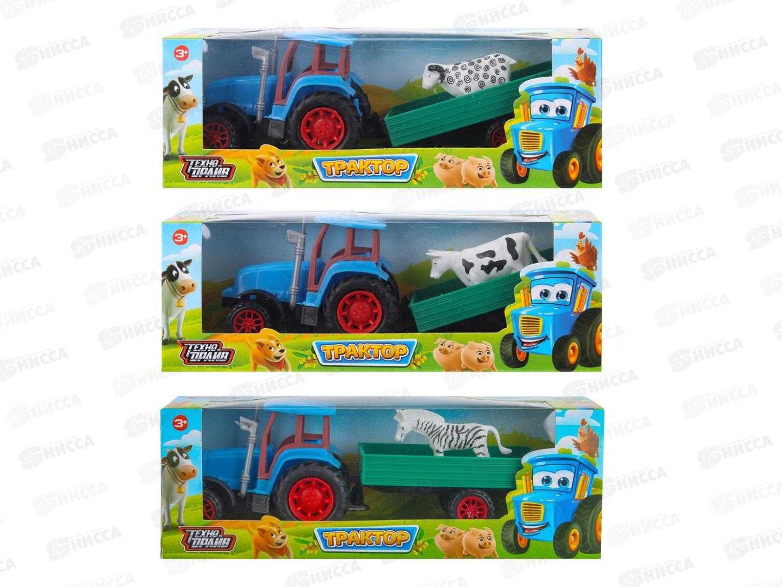 Трактор &quotТЕХНОПАРК&quot 2209А0318-R1 с прицепом, коробка 30*8*10,5см