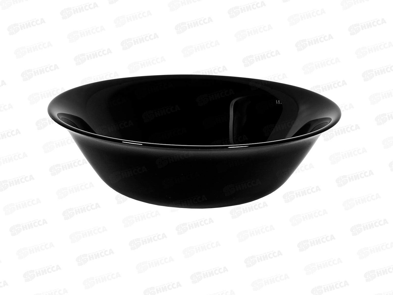 Тарелка глубокая круглая (салатник) 16,5см 450мл Черная 100ч-см6,5 *6