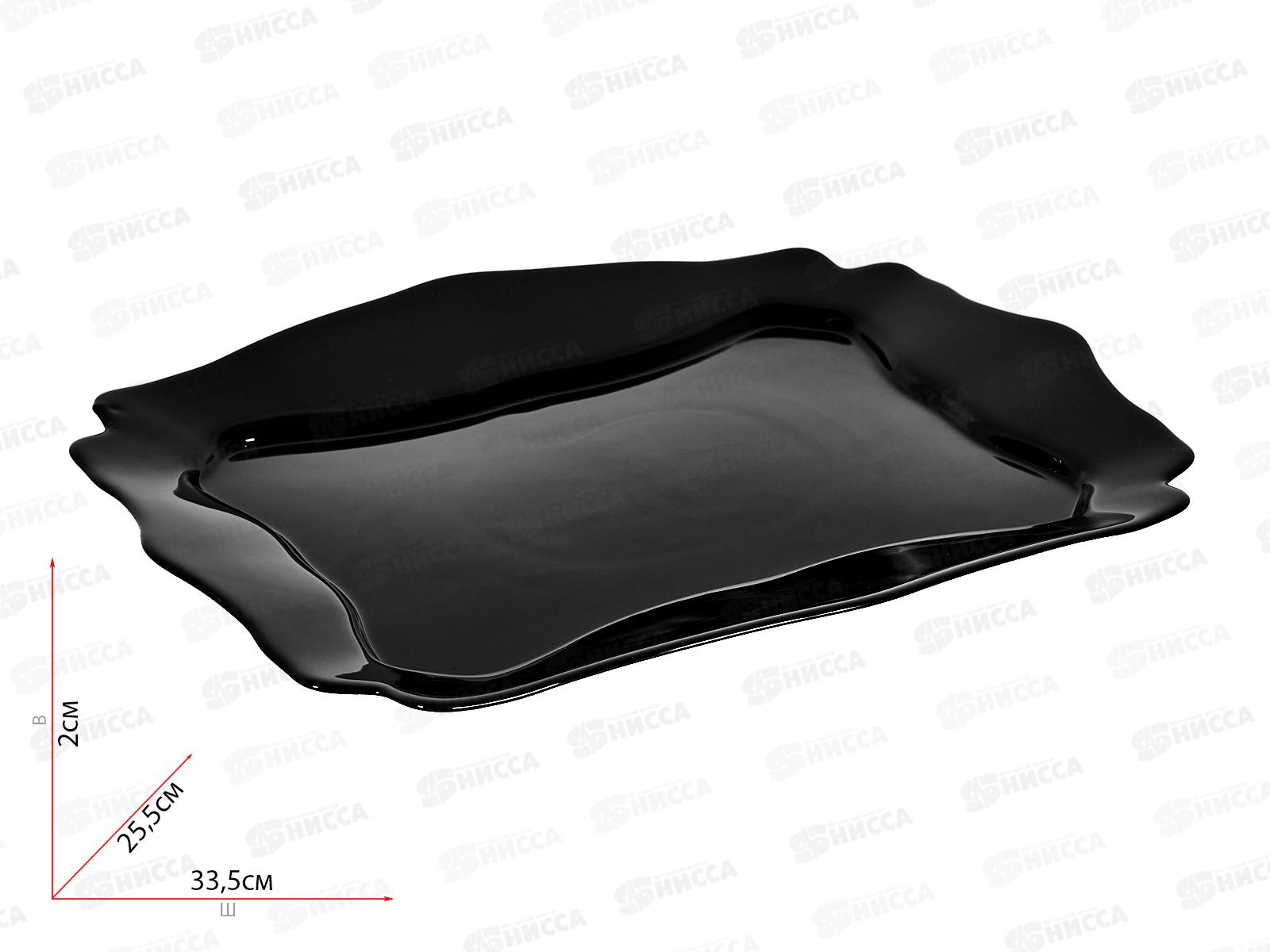 Блюдо прямоугольное 25,5*33,5см Черный 100ч-ткб14