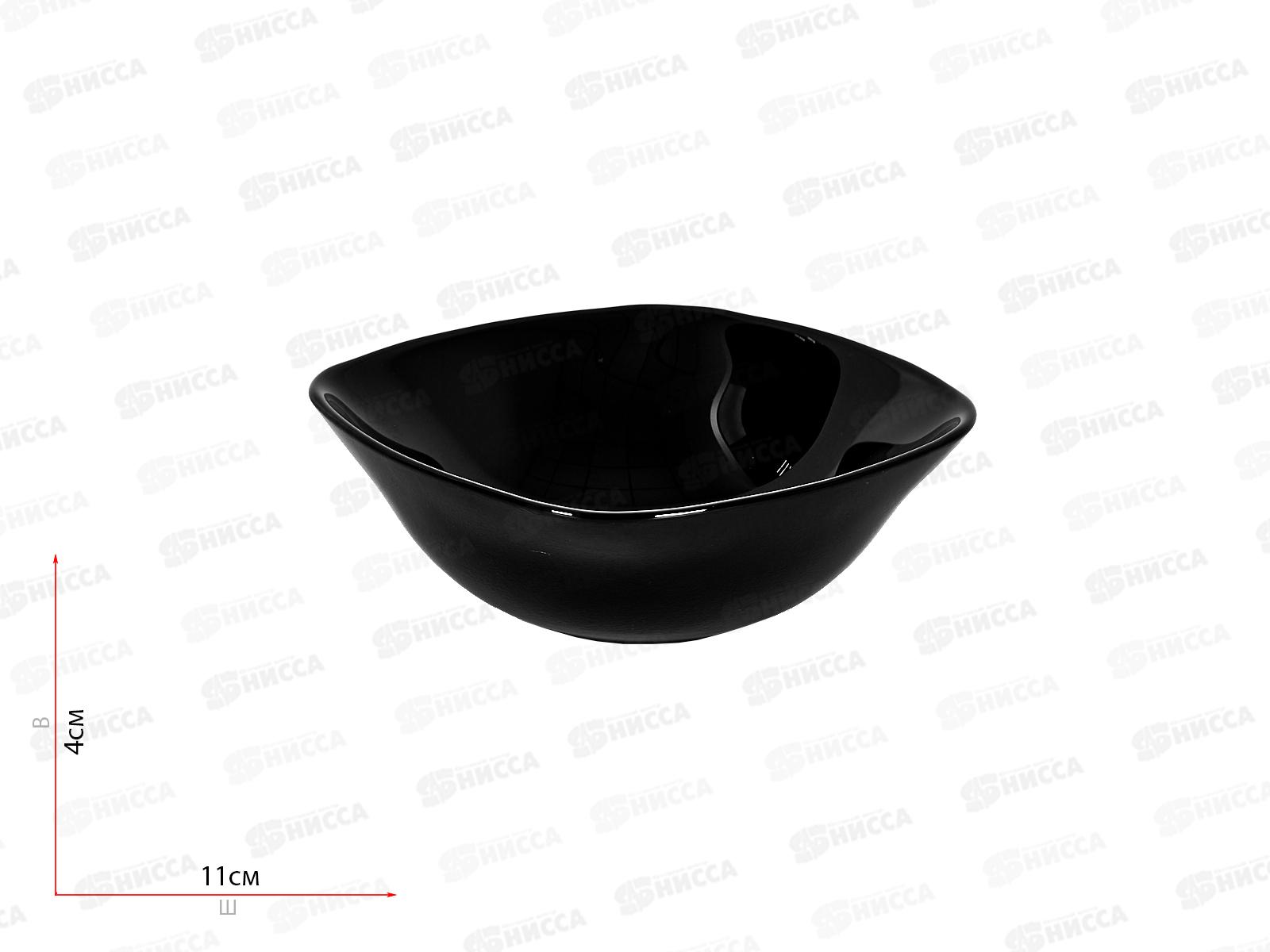 Салатник квадратный 11*11см 140мл Черный 100ч-скл5