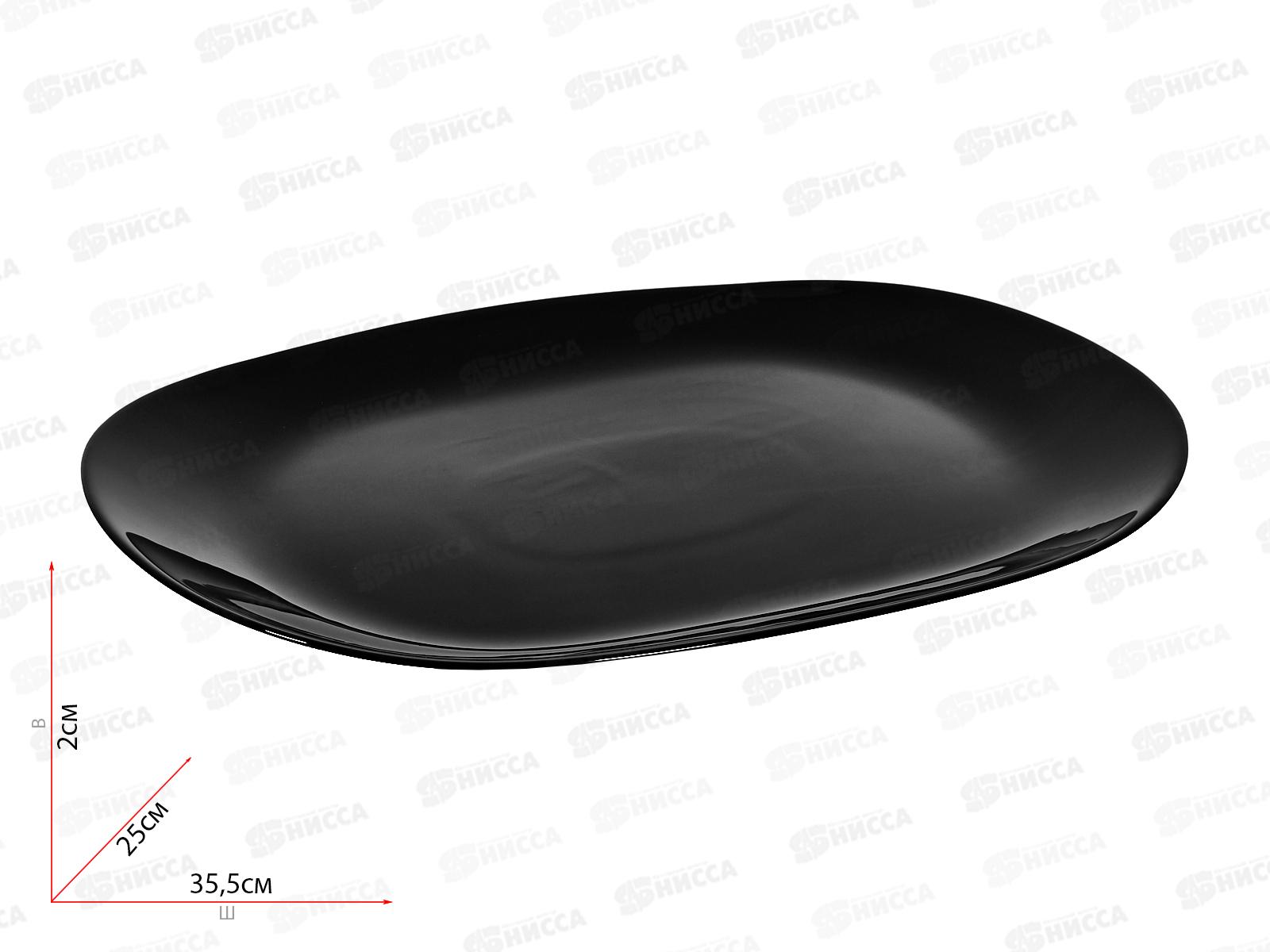 Блюдо прямоугольное 25*35,5см Черный 100ч-тбл14