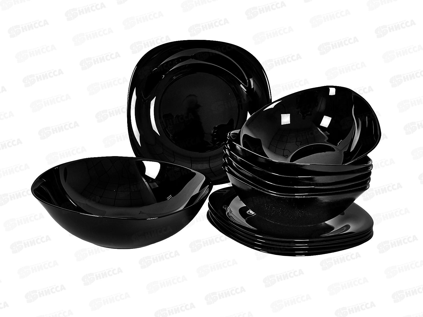 Набор столовый 13пр т21,5см 6шт с19см 6шт сал22,5см Черный 100ч-13гк