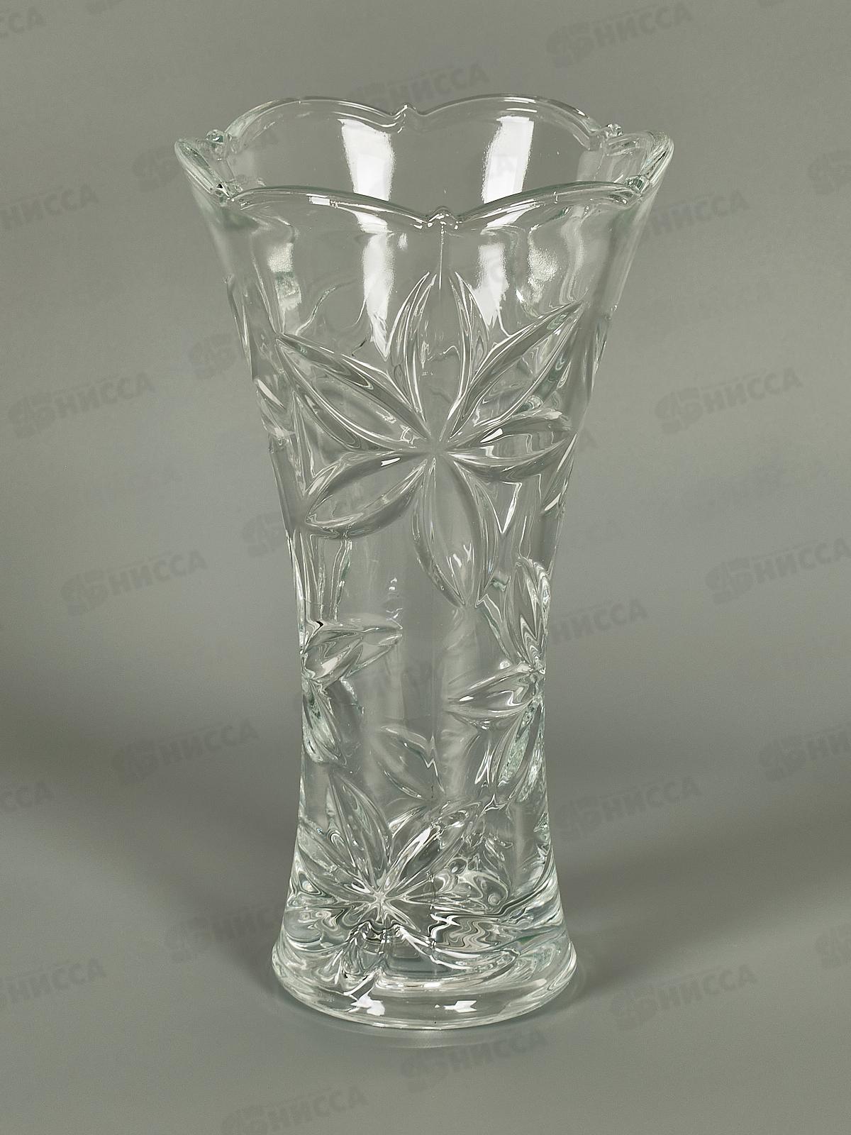 Ваза стеклянная 23*12,5см стекло в упаковке 425-27 *1/12