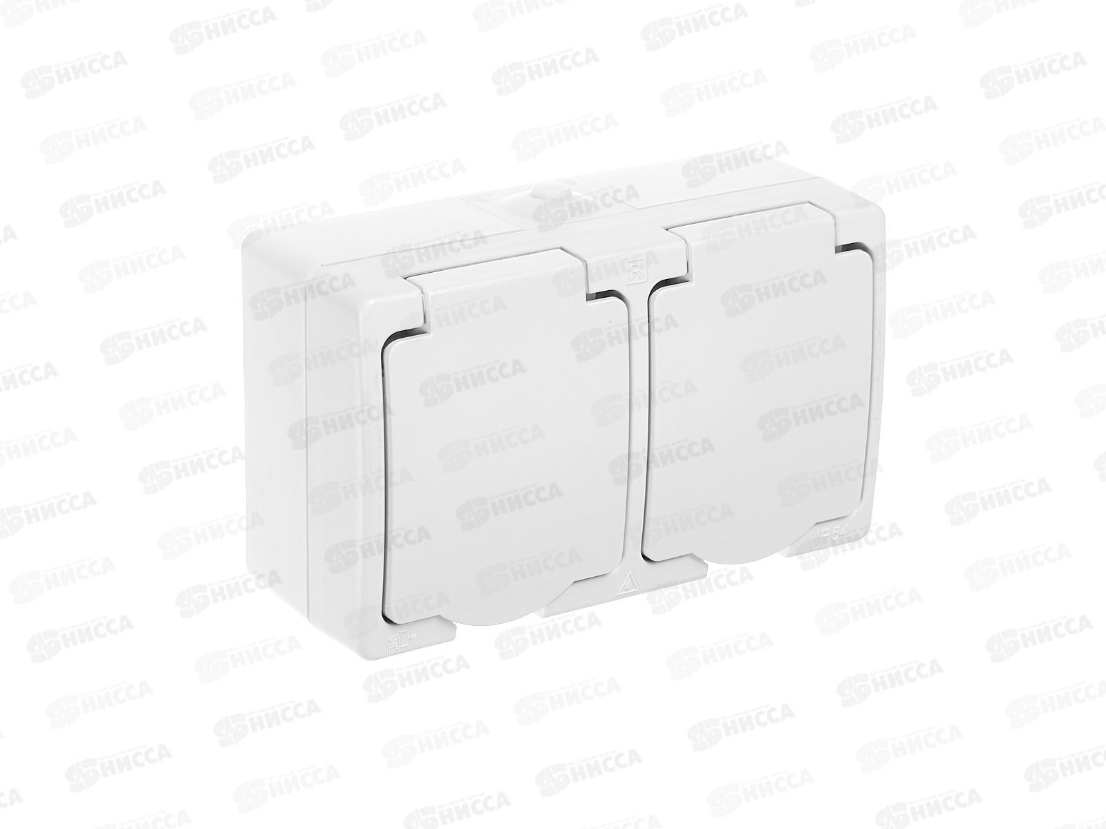 Розетка Аллегро 2-местная, с крышк. гориз,с/з,з/ш16А, 220В бел.5562951*10