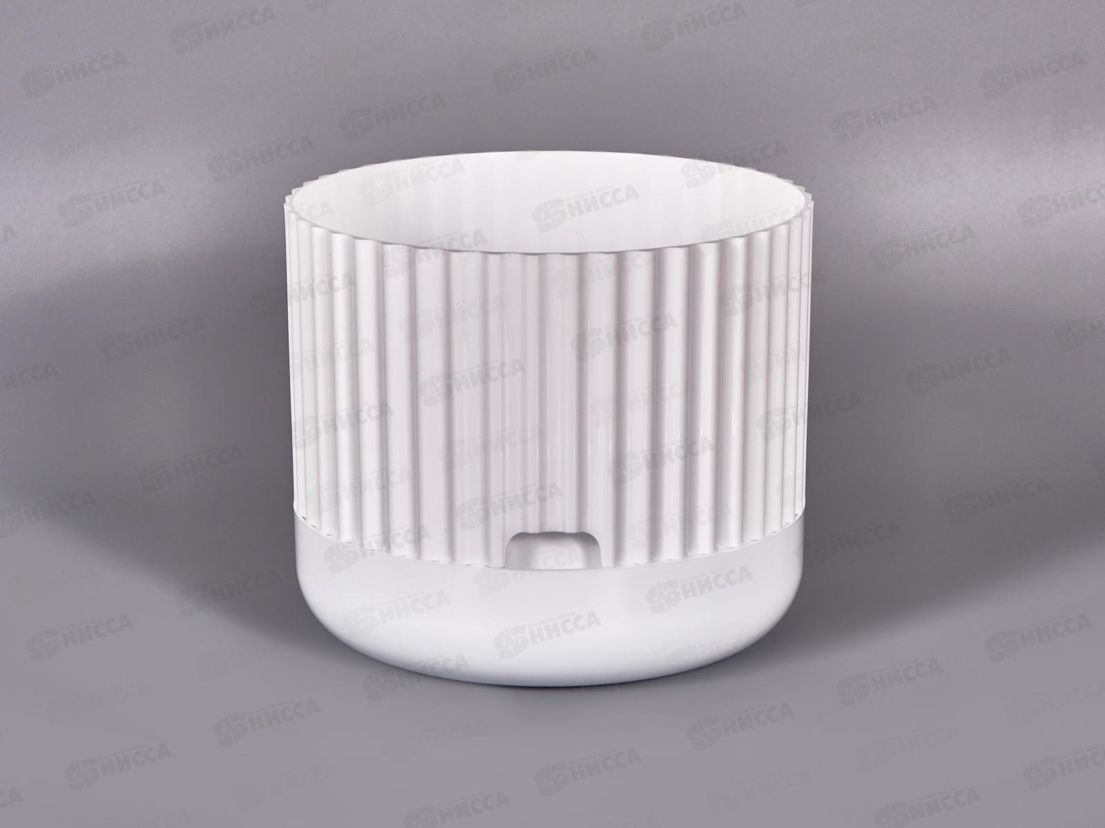 Кашпо Эффект с прикорн полив 2,5л Белый Ангарск *12