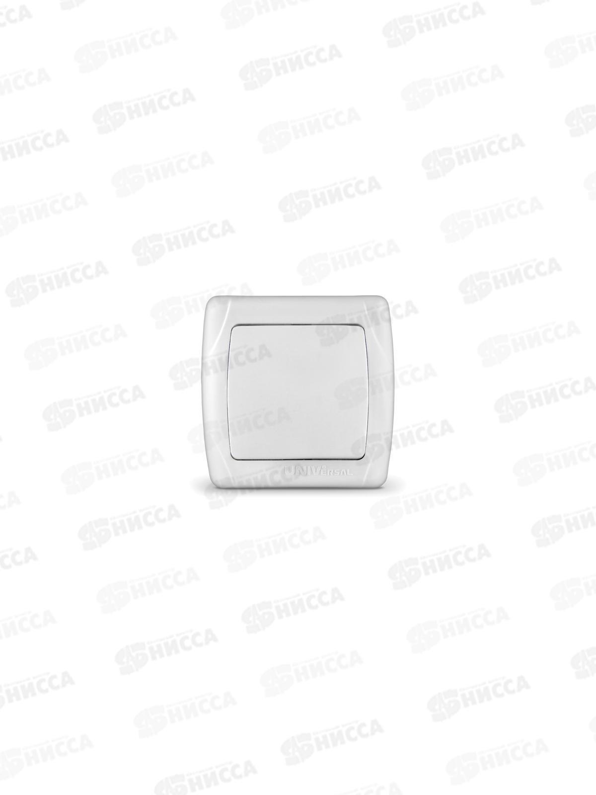 Выключатель Маргарита 1-клавиша скрытой установки, 10А, 220В белый, М0021*10