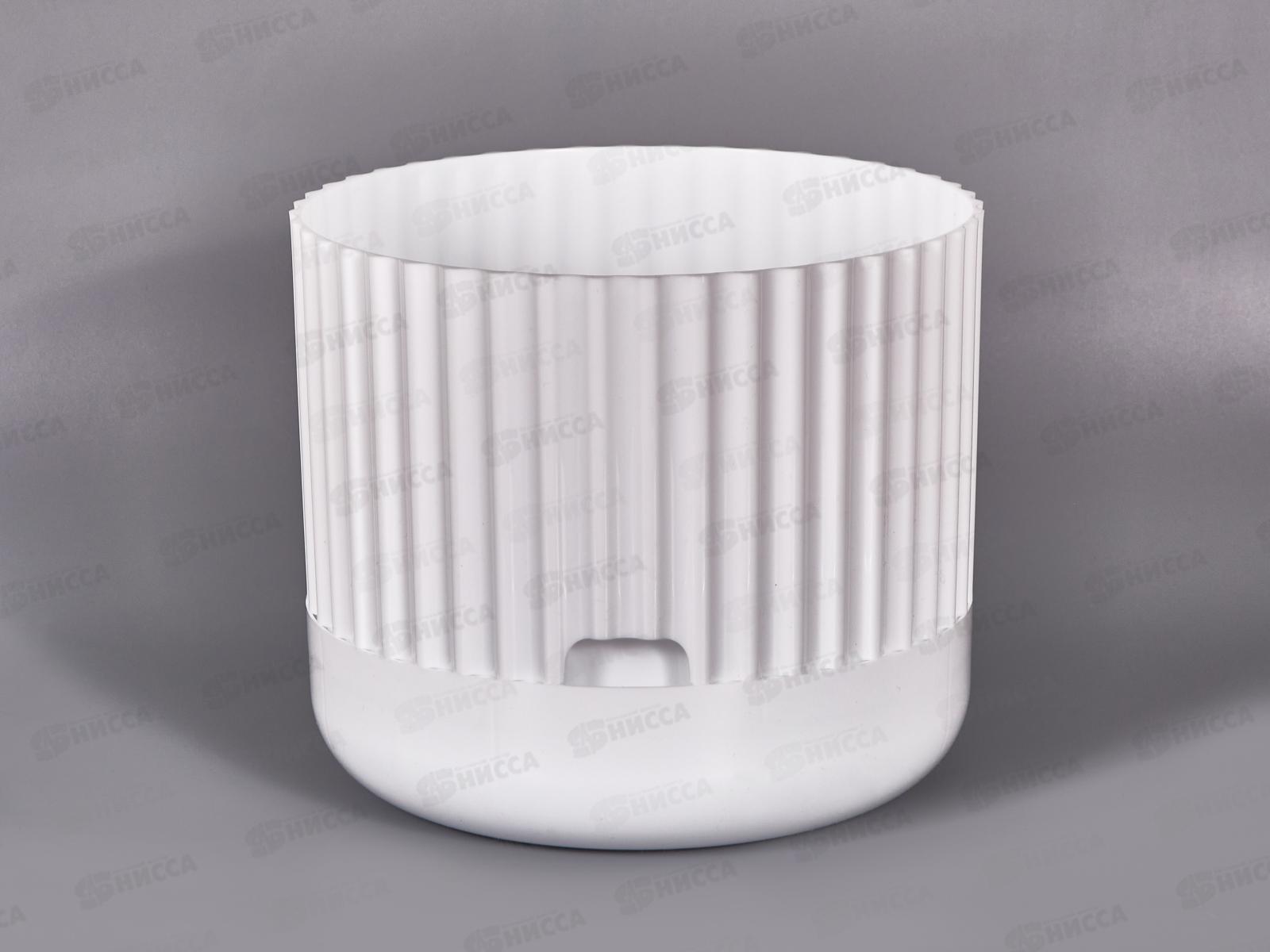 Кашпо Эффект с прикорн полив 4,5л Белый Ангарск *8