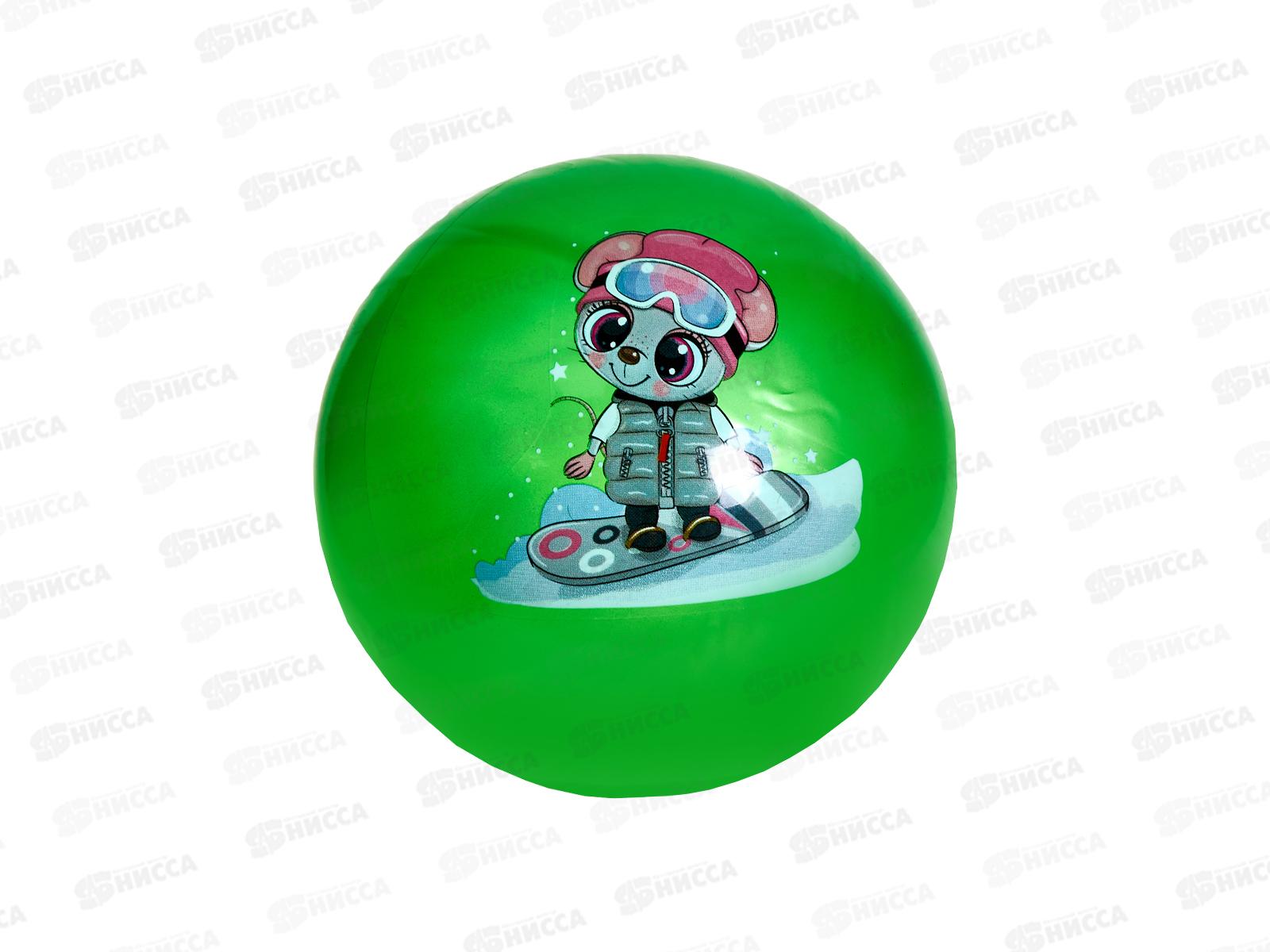 Мяч резиновый 25см ПГС перламутр Зверюшки Р2304-3