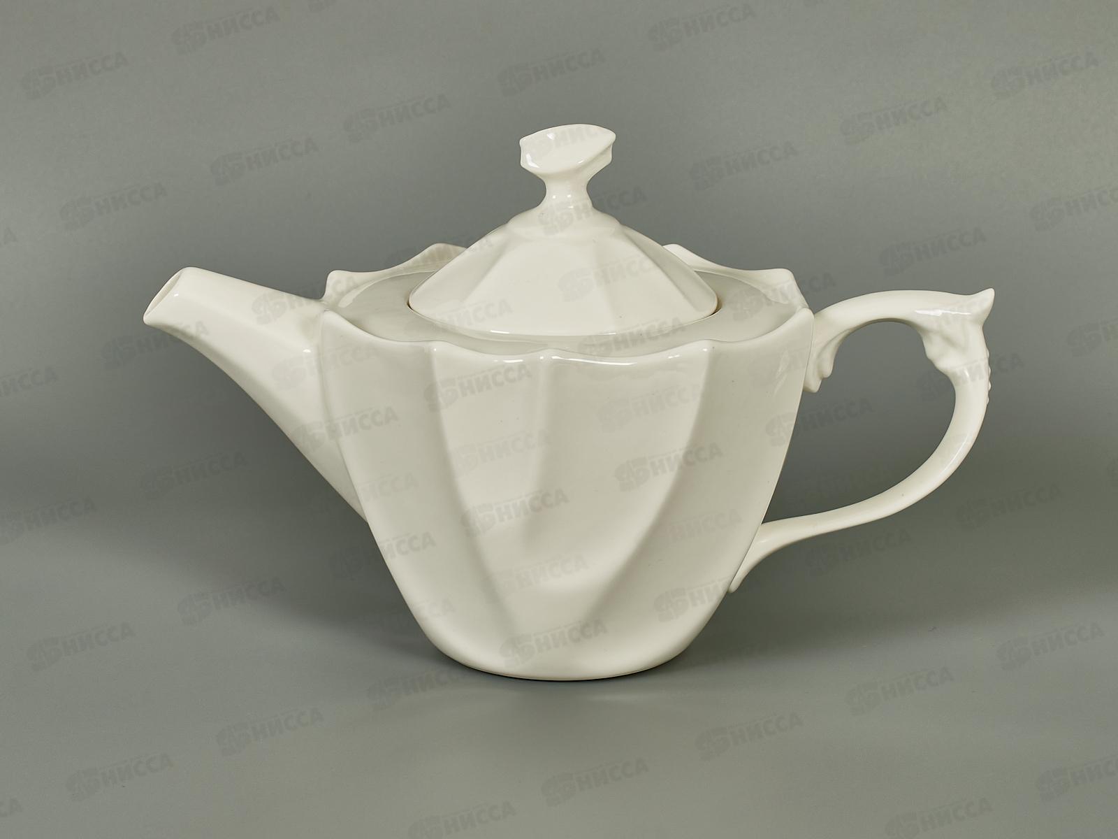 Чайник заварочный 1200мл фарфор Белье тс0718-22 *1/24