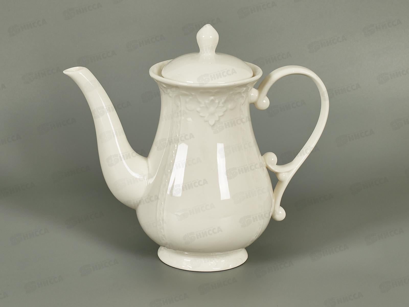 Чайник заварочный 1100мл фарфор Белье тс0718-131 *1/24