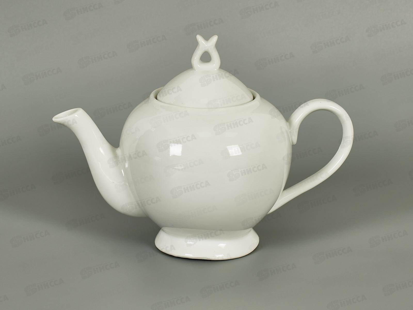 Чайник заварочный 600мл фарфор Белье тс0718-150 *1/36