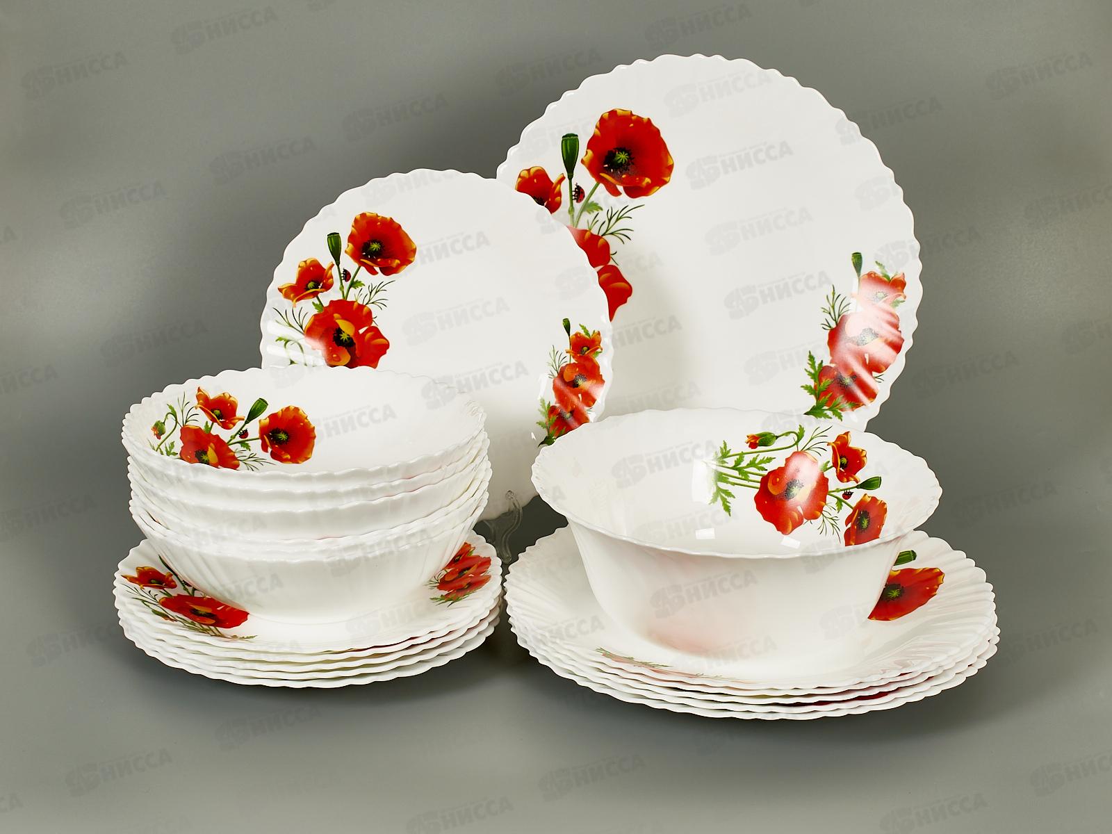 Сервиз столовый Маки 19пр в подарочной упаковке MFK21079