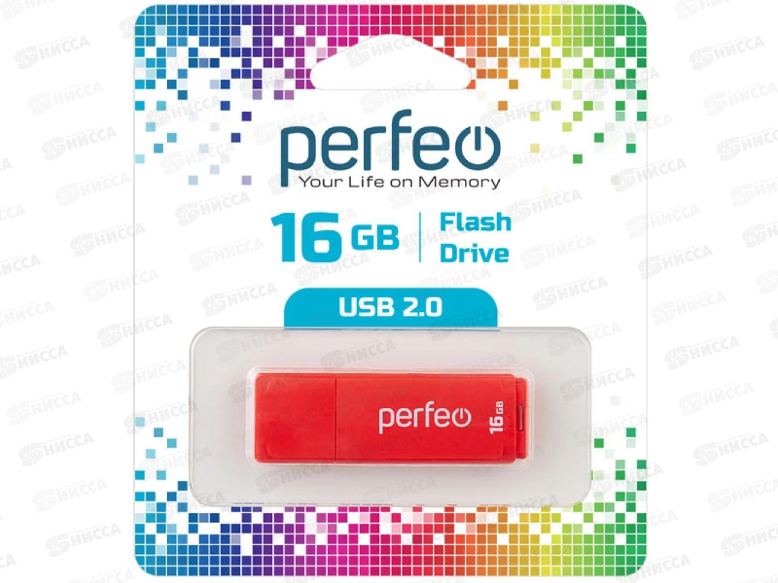Флэш-карта Perfeo USB 16Gb C04 Red Tiger
