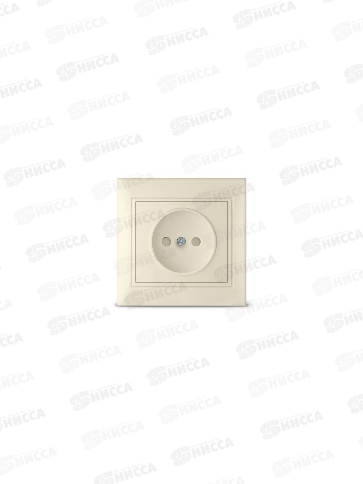 Розетка Севиль 1-местная скрытой установки, без заземления, з/ш 16А, 220В слон. кость Б-С0047*10