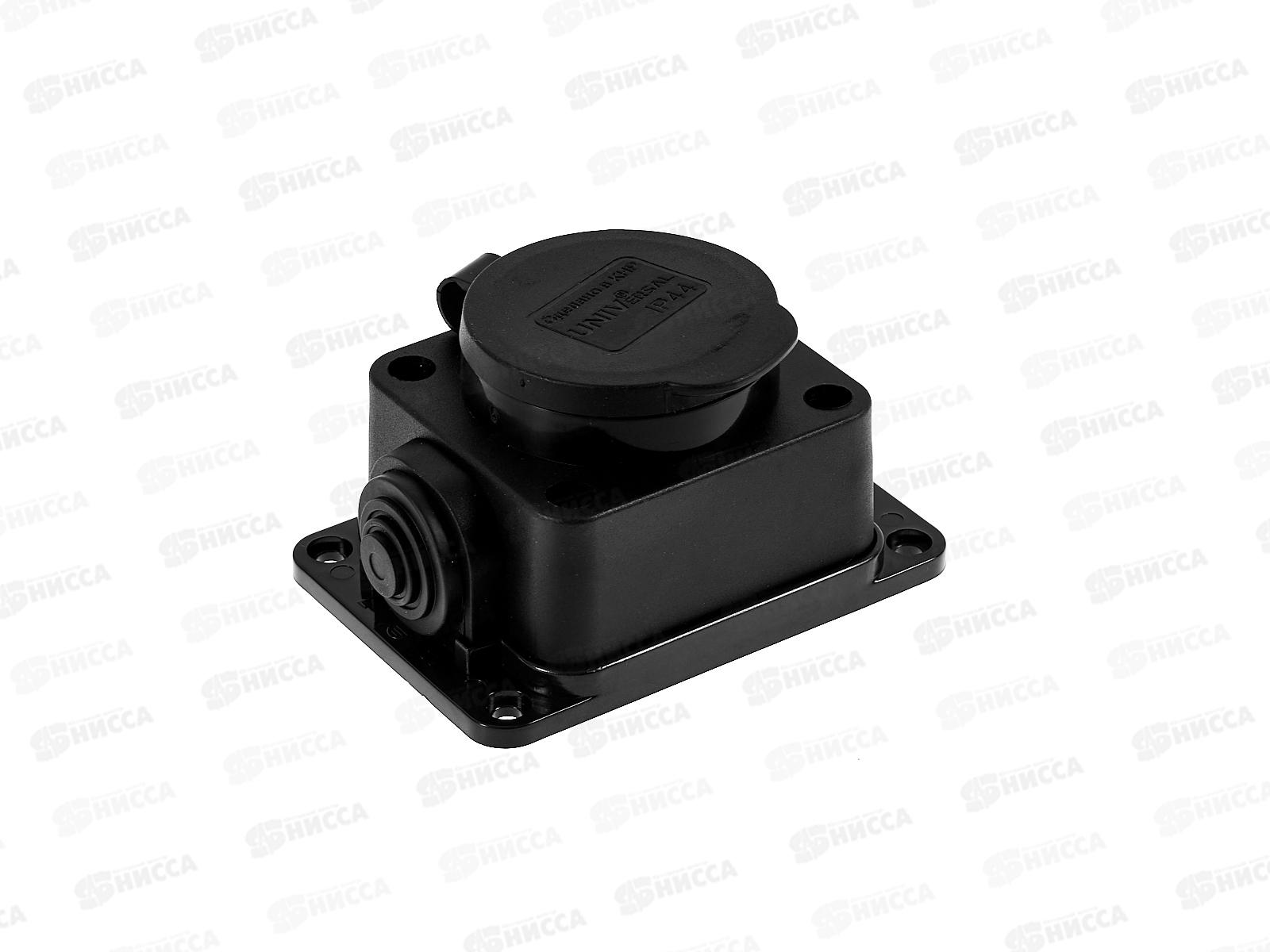 Розетка  UNIVersal настен с заглуш с/з каучук 16А 250В, IP44,602229