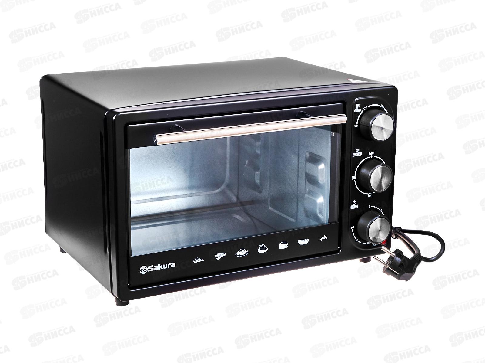 Духовка электр.SA-7003B черн 1200Вт 16л таймер