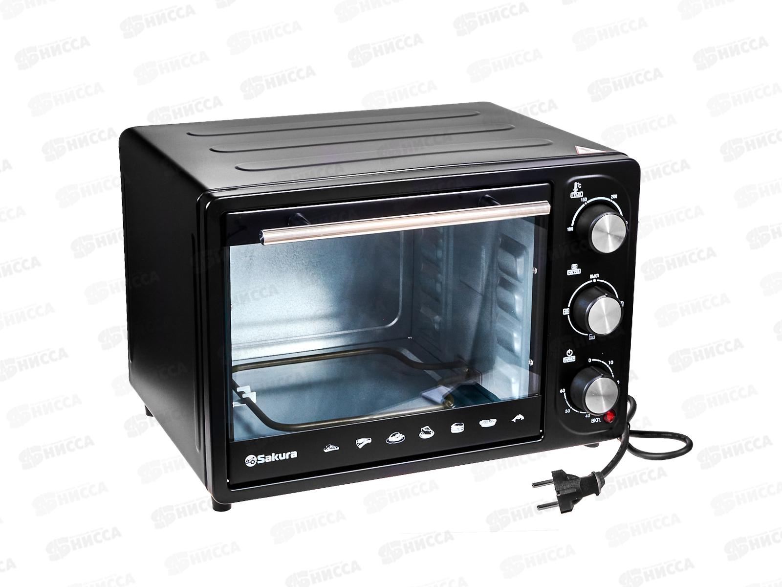 Духовка электр.SA-7004B черн 1300Вт 18л таймер