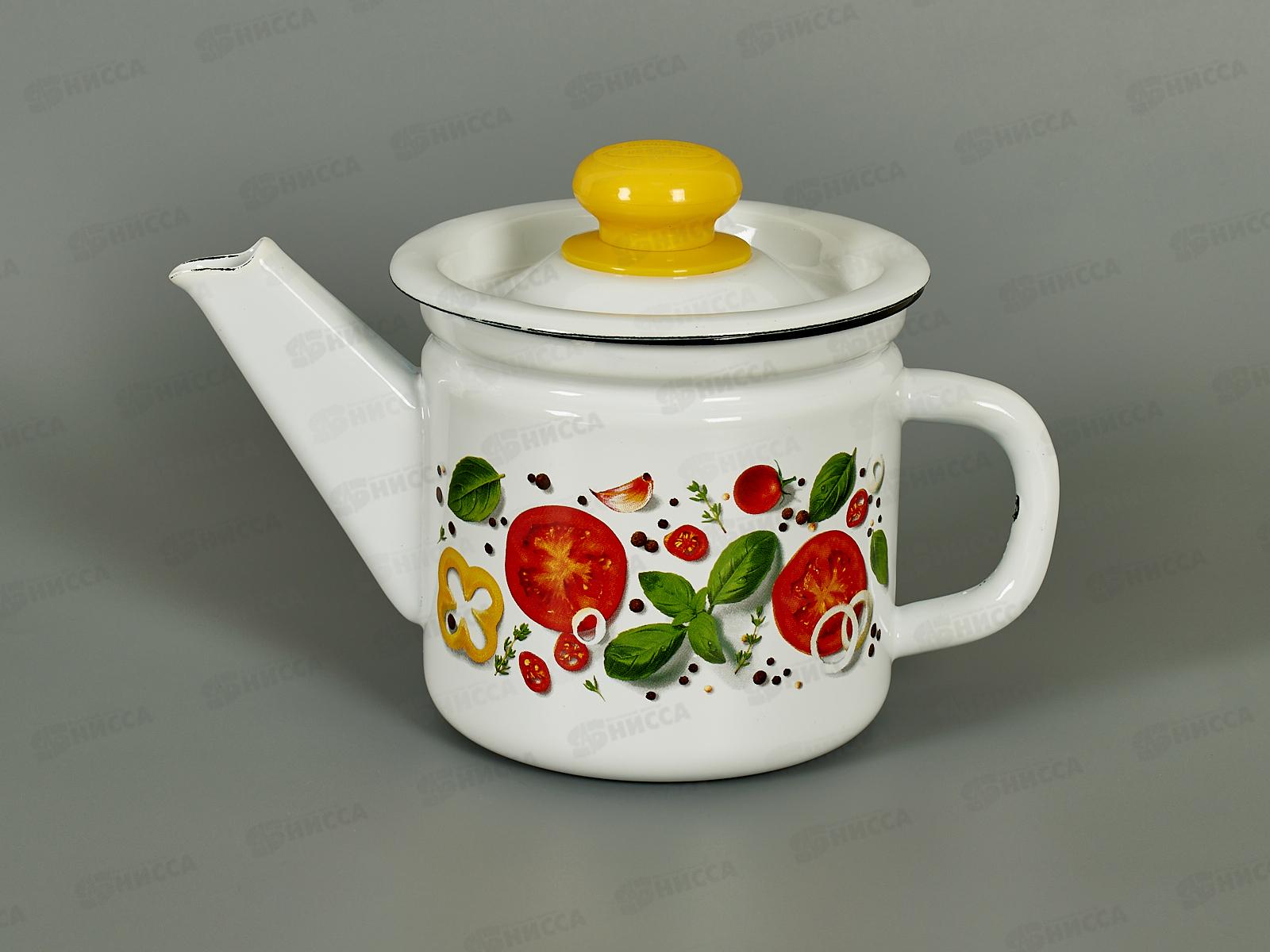 Чайник заварн 1л Каприче белый с пластик кнопкой С2707.3 *118