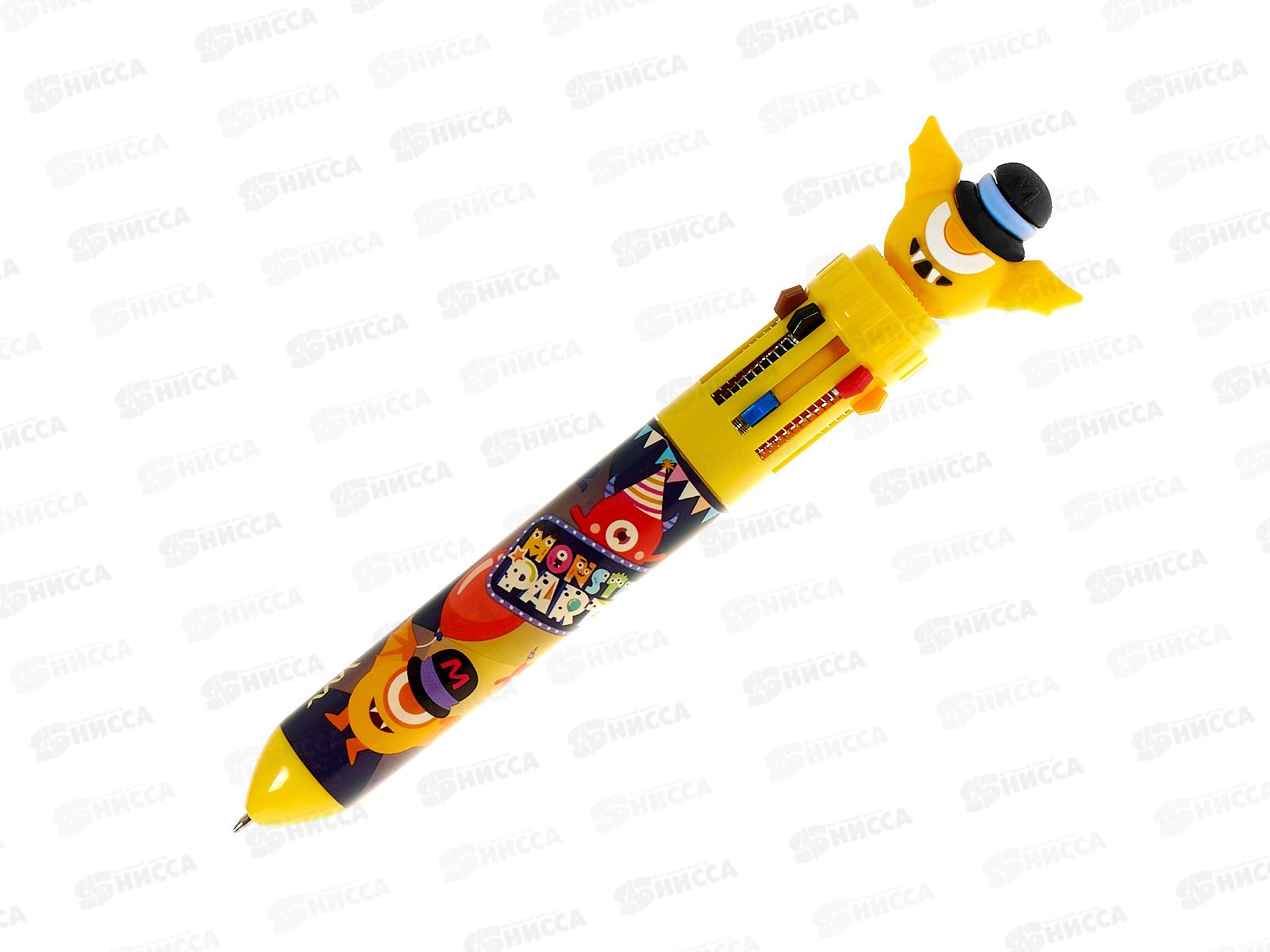 Ручка шар. Alingar Монстрики авт. 10цв., 0,5мм  AL11617 *36